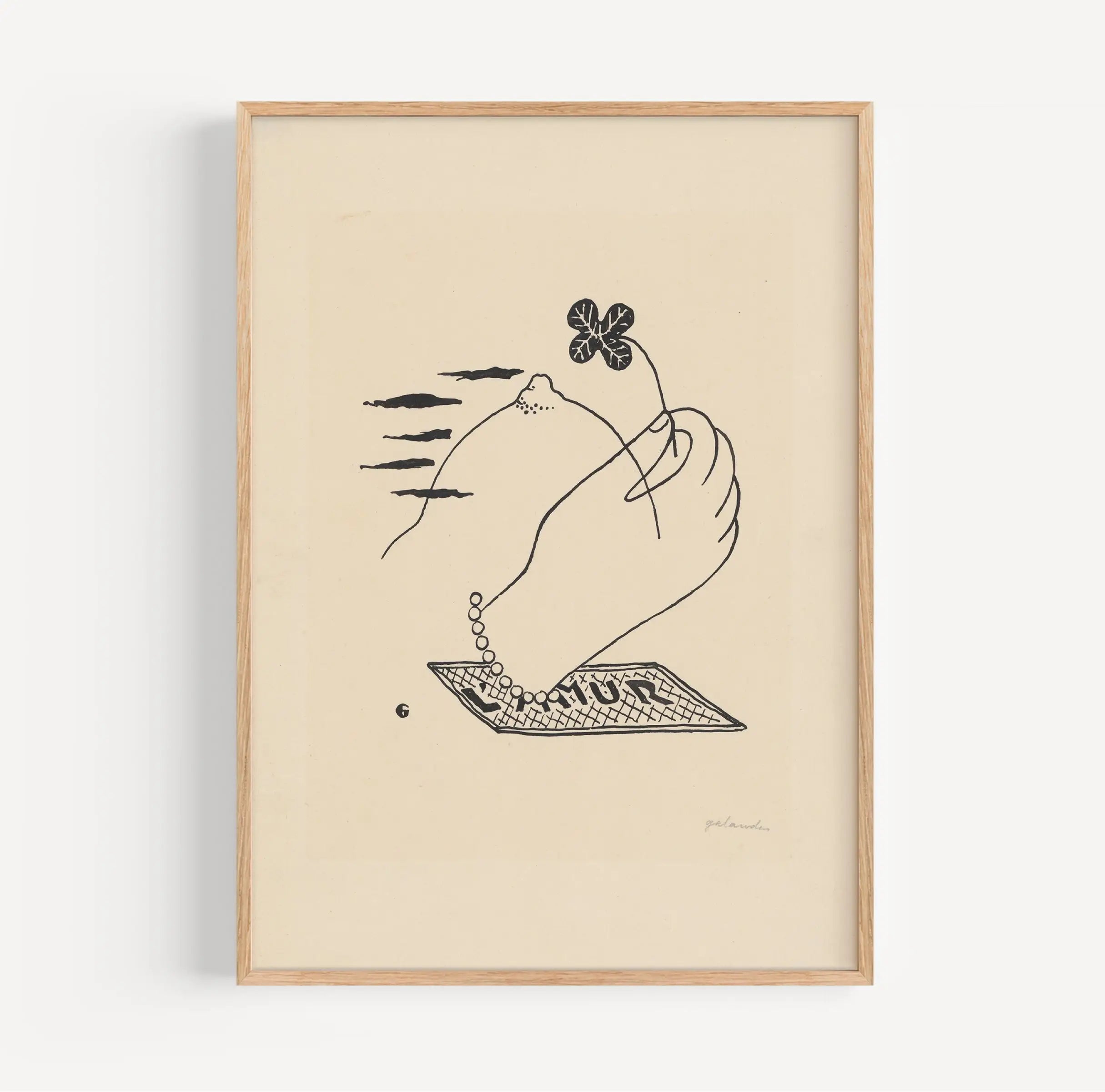 Framed art print van Mikuláš Galanda Vulkaan Poster in stijlvolle lijst