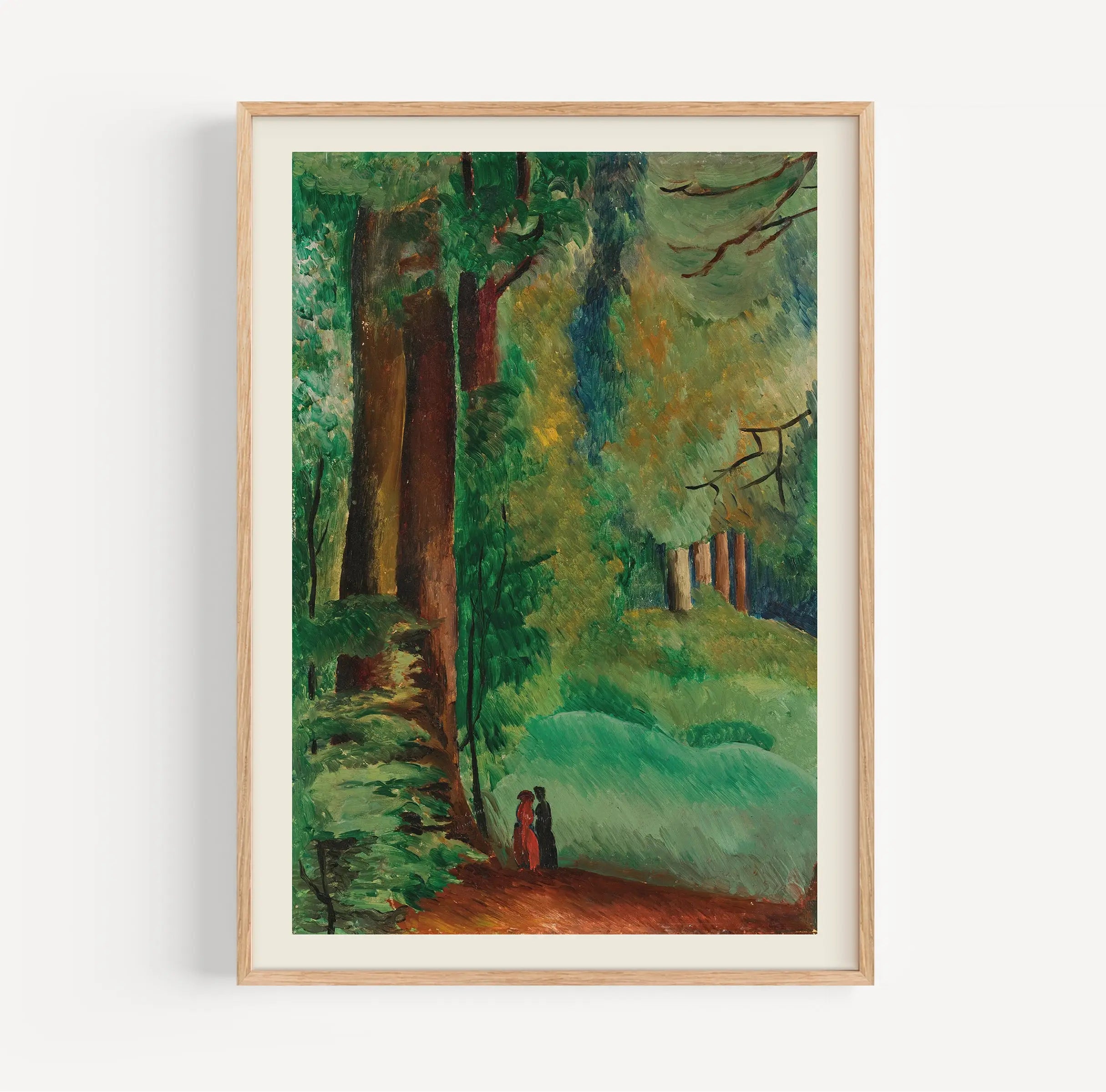 Framed bos schilderij uit de Moïse Kisling Ville-dAvray Poster collectie