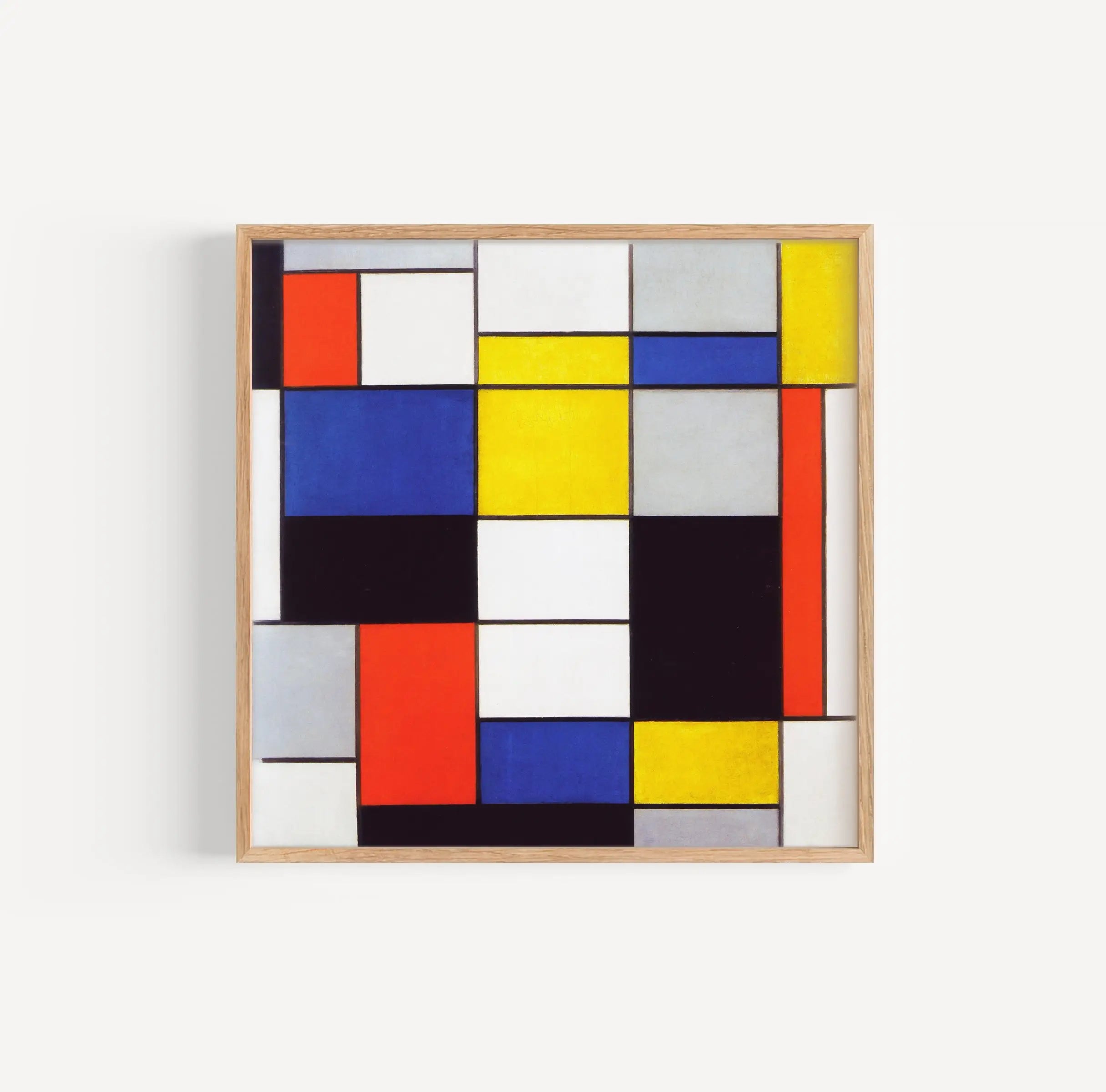 Framed Mondrian-stijl abstracte kunst voor de Mondriaan Composition A Poster
