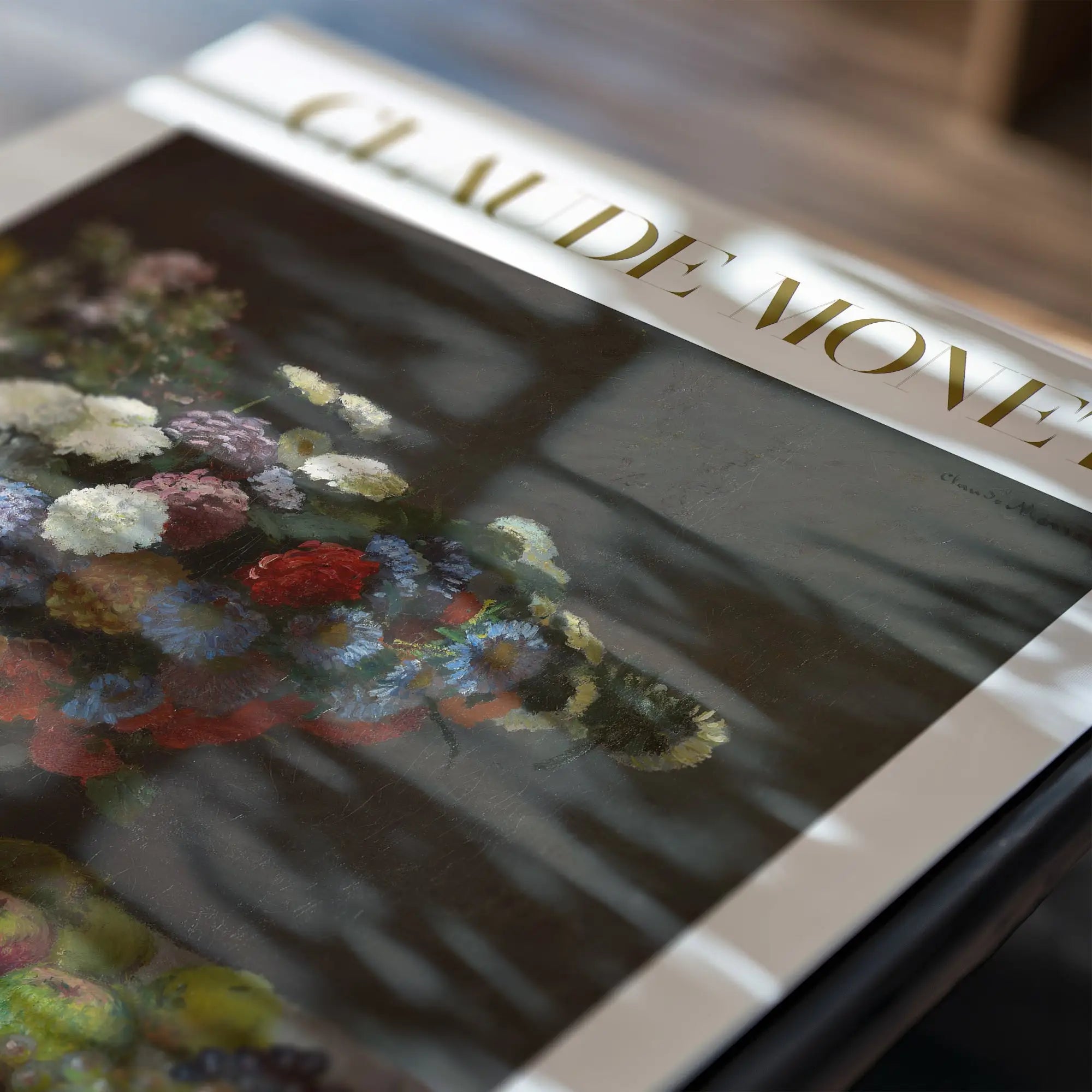 Claude Monet kunstboek met bloemen en vruchten uit de Monet Still Life poster