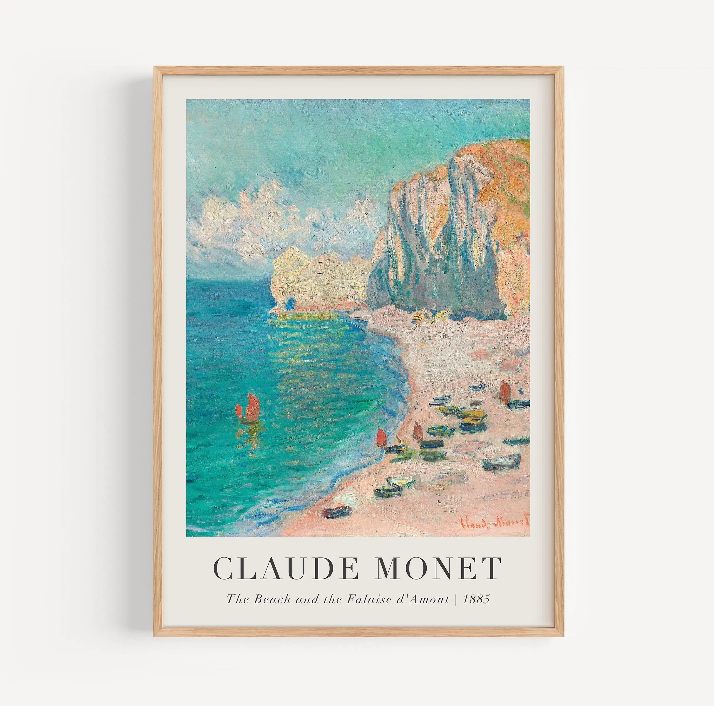 Gekaderd Claude Monet schilderij uit de Monet Strand en Klif Poster collectie