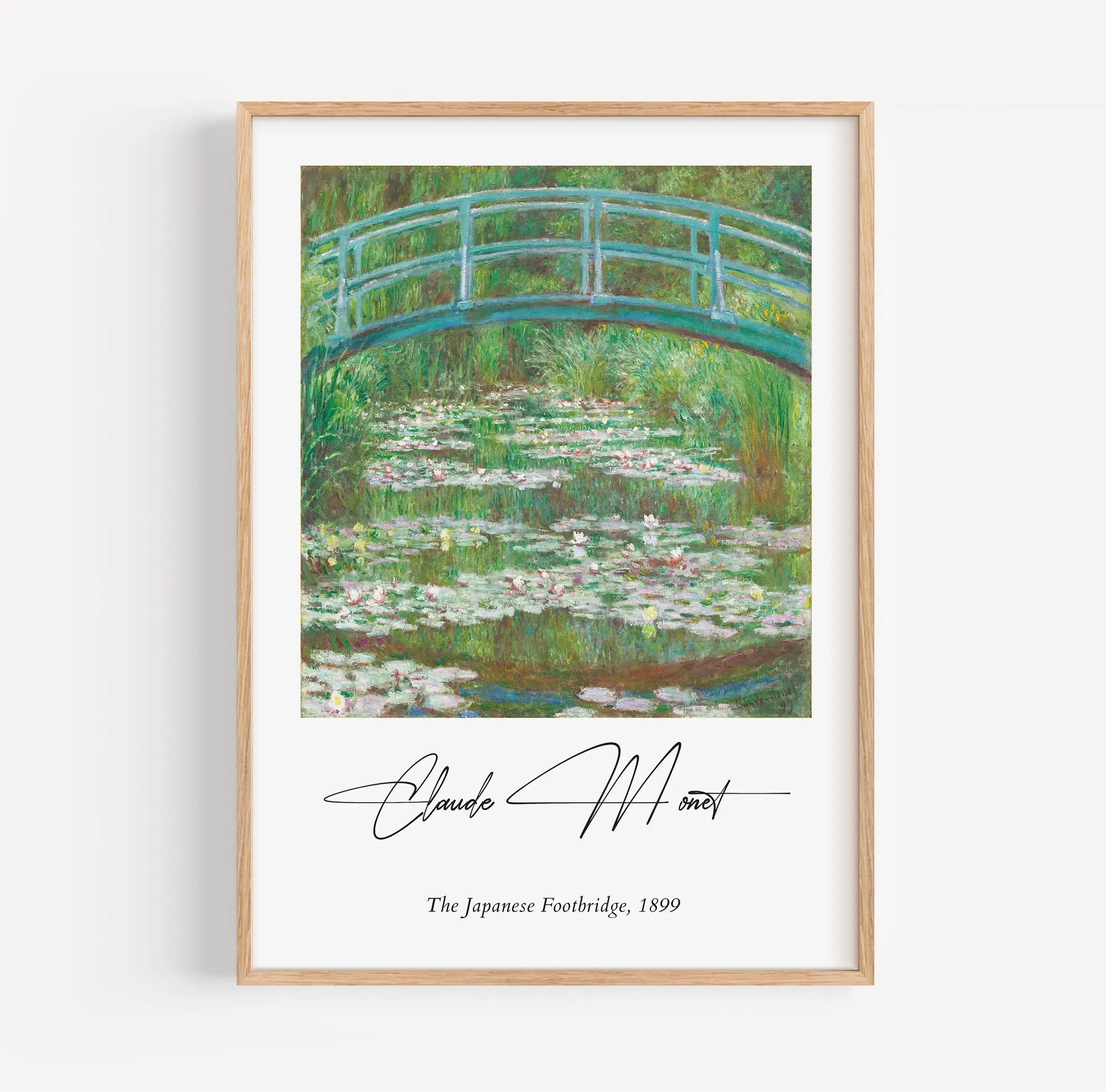 Gepersonaliseerde Monet schilderij in lijst op de Monets Japanse Voetbrug Poster