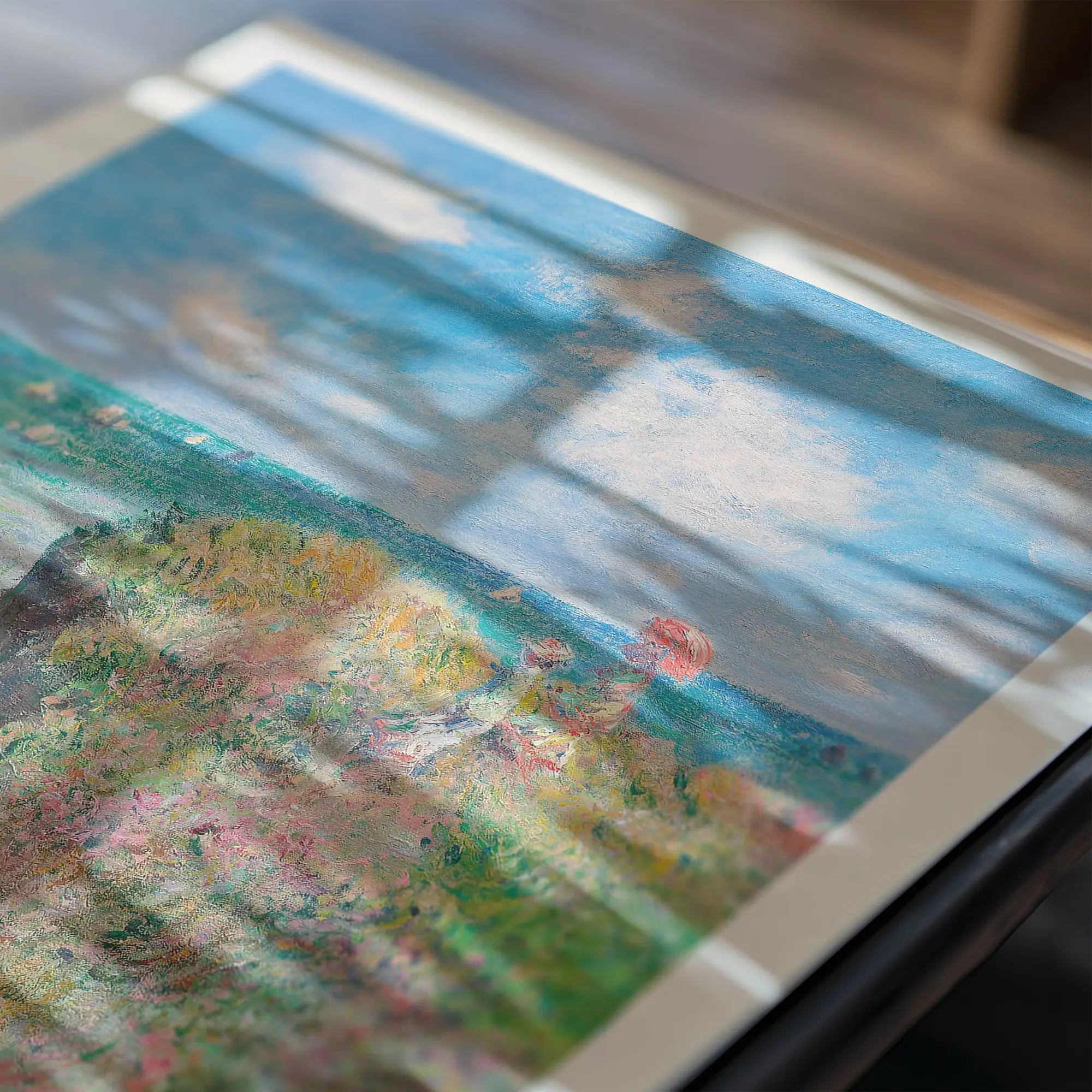 Impressionistisch landschapsschilderij uit Monet’s Klifwandeling bij Pourville Poster