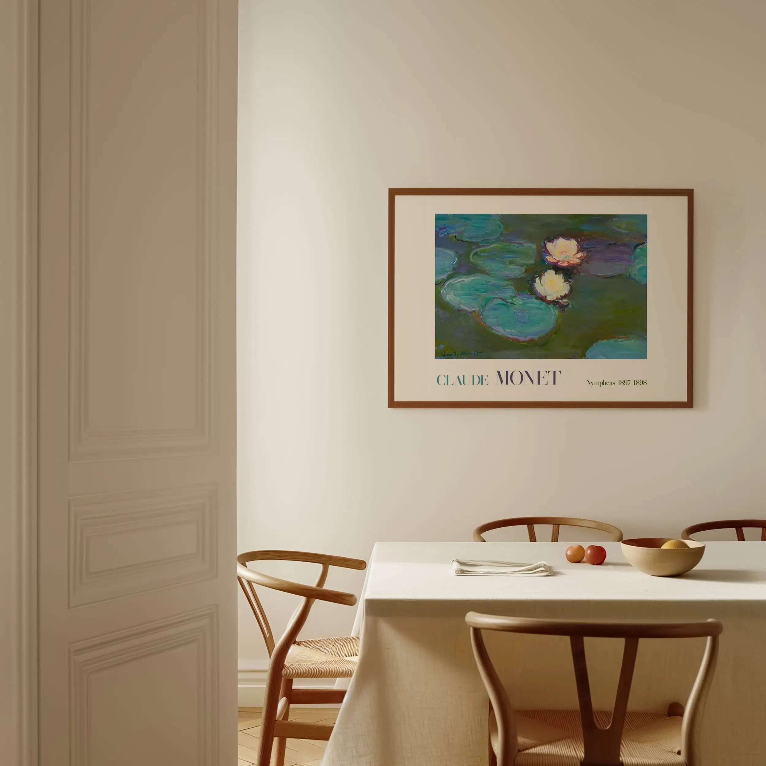 Gemonteerde Monet waterlelies print uit Monets Nympheas Poster kunstposter
