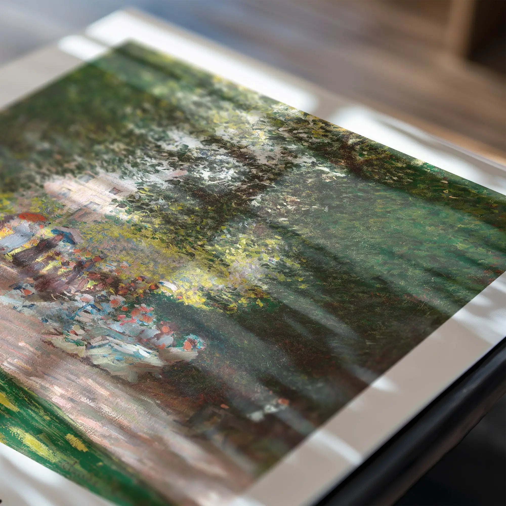 Impressionistische landschapstechniek afbeelding van Monets Parcs Monceau Poster