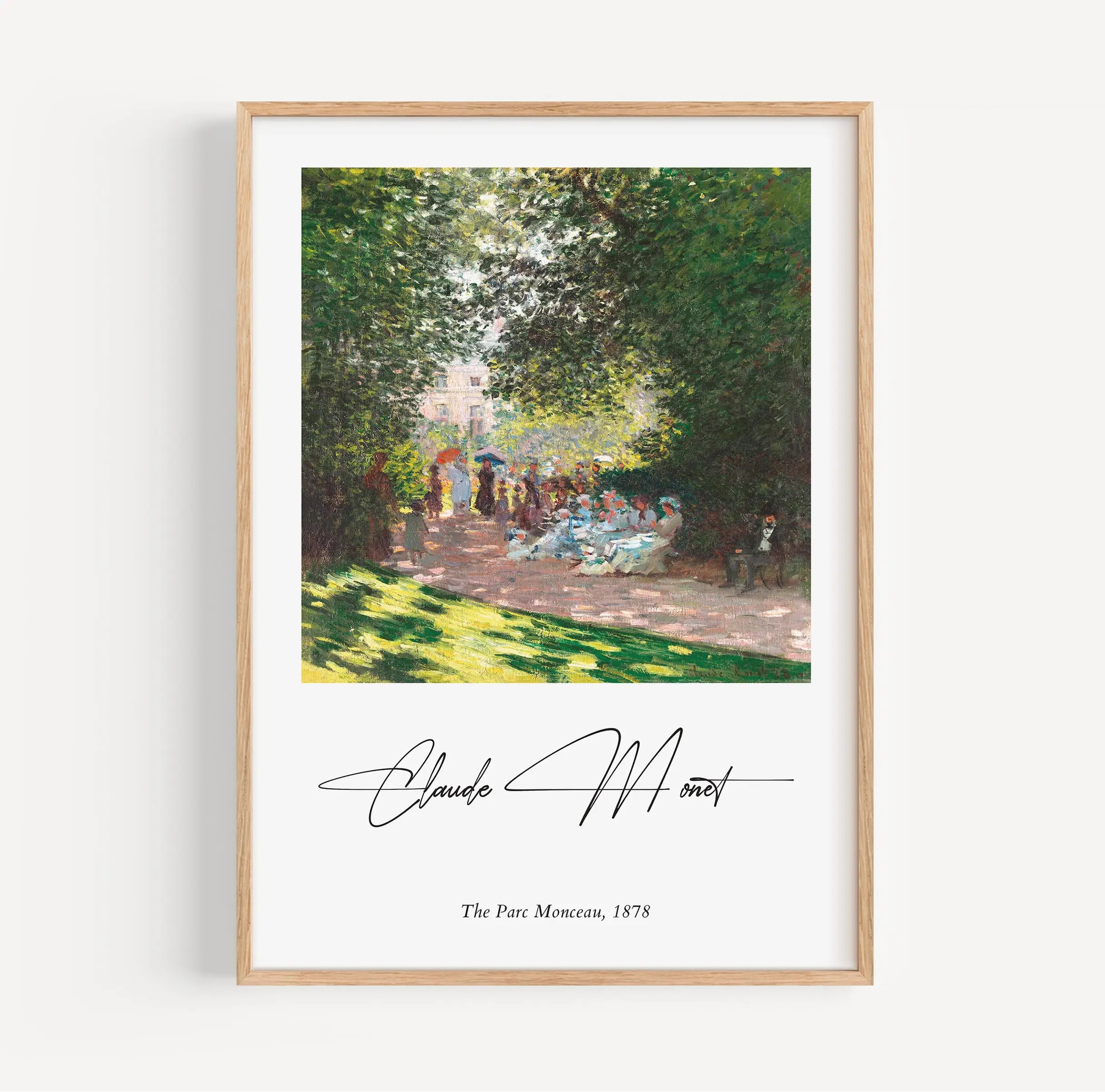 Geplaatst Claude Monet schilderij in lijst op Monets Parcs Monceau Poster