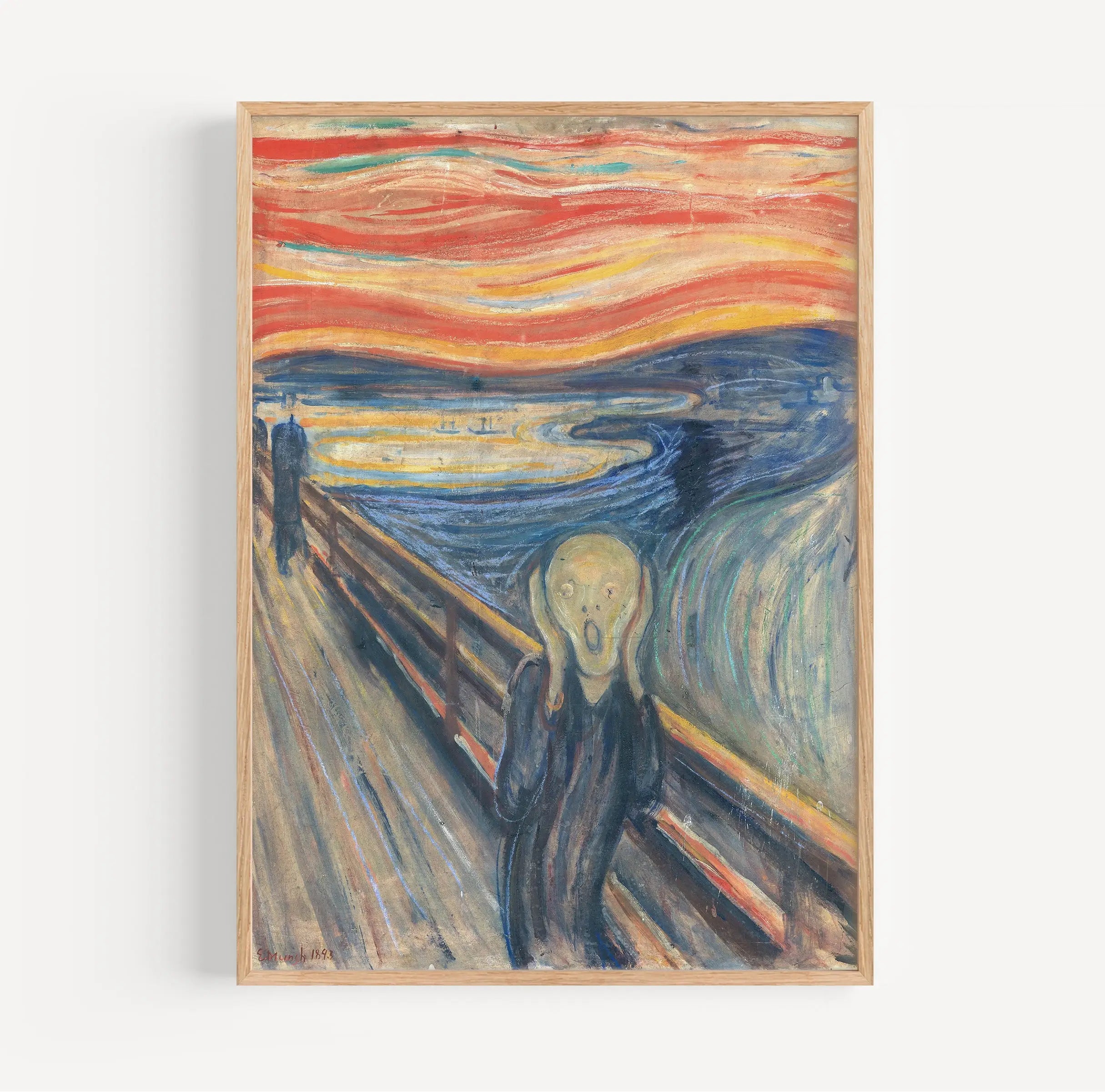 Gepresenteerde Munchs De Schreeuw Poster met ingelijst Edvard Munch’s The Scream schilderij