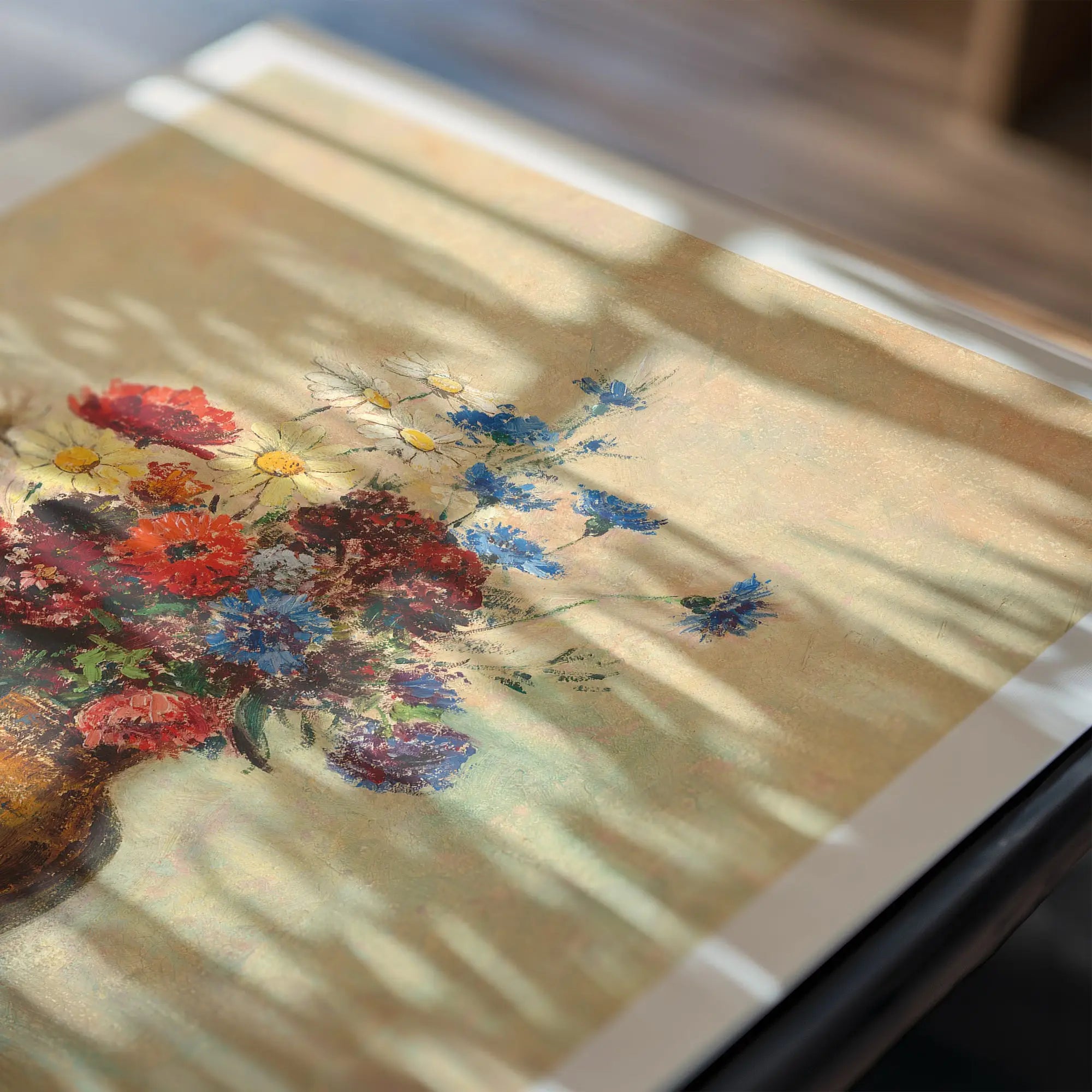 Floreel stilleven schilderij van Odilon Redon in een vaas op poster