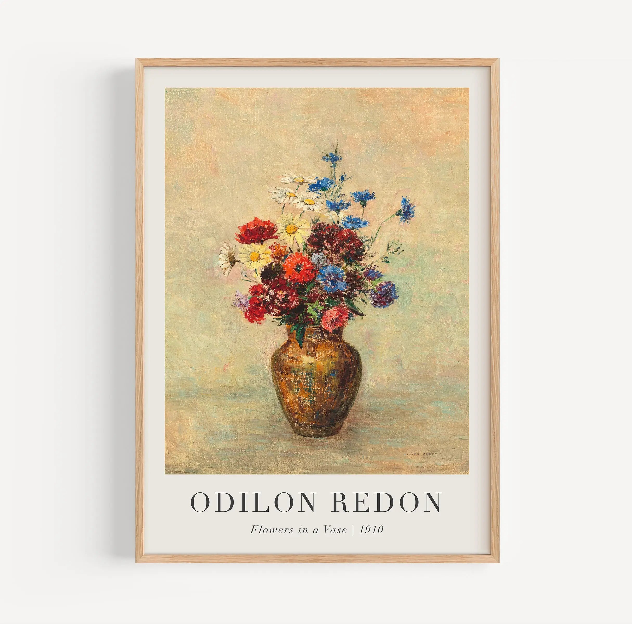 Framed bloemenschilderij uit Odilon Redon Bloemen in een Vaas Poster
