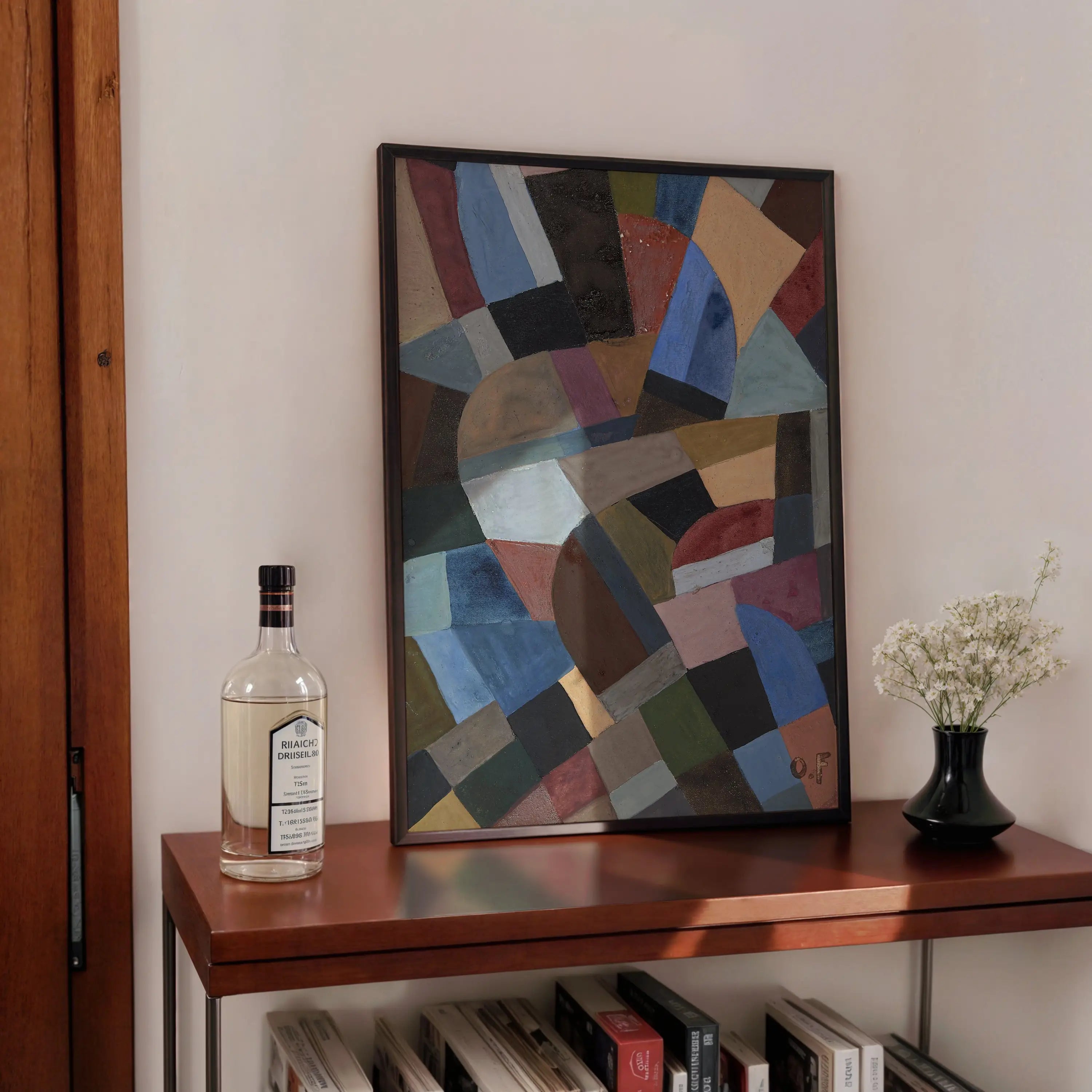 Abstract geometrisch schilderij op de Otto Freundlich Compositie Poster