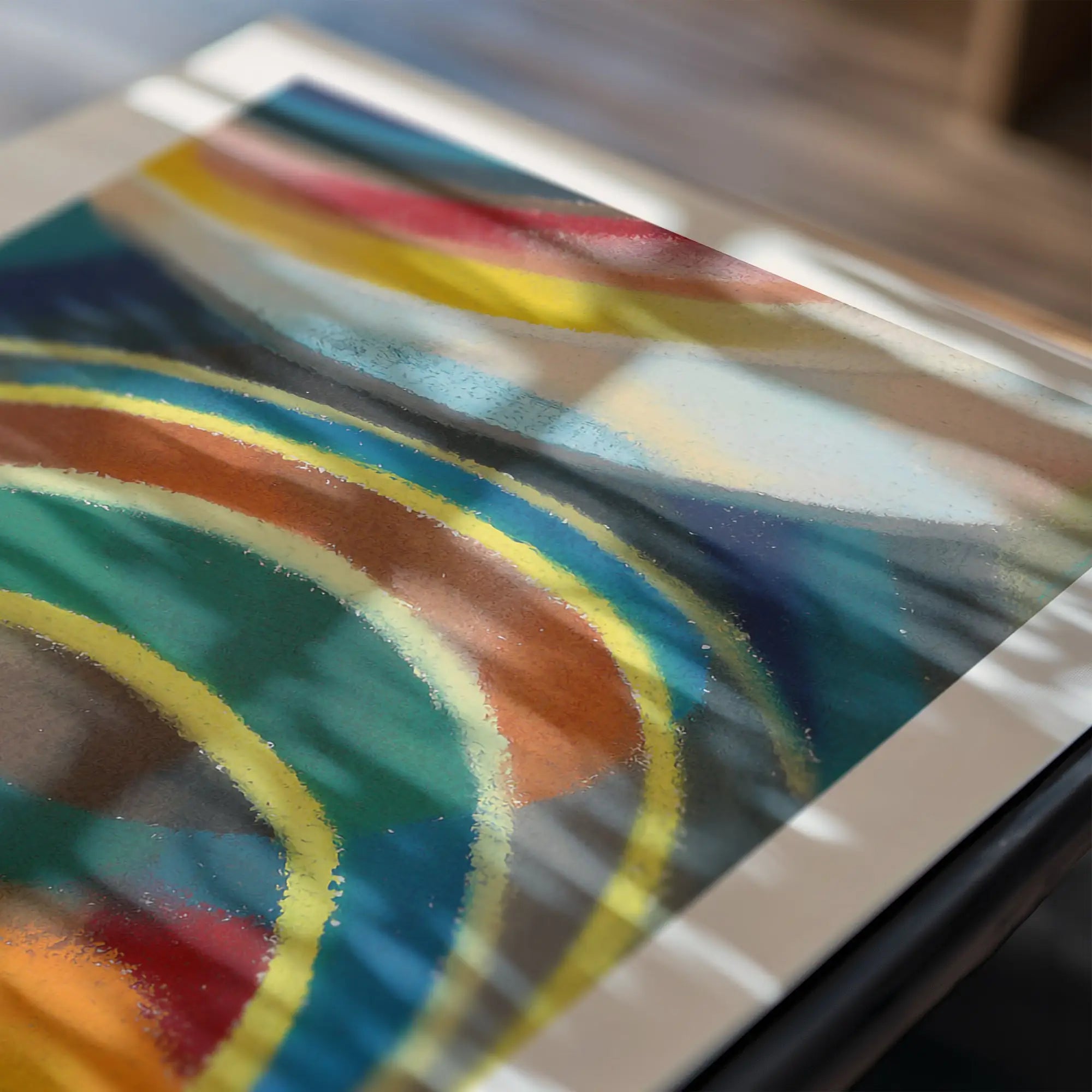 Kleurrijk abstract schilderij van Otto Freundlich Cosmic Rainbow Poster