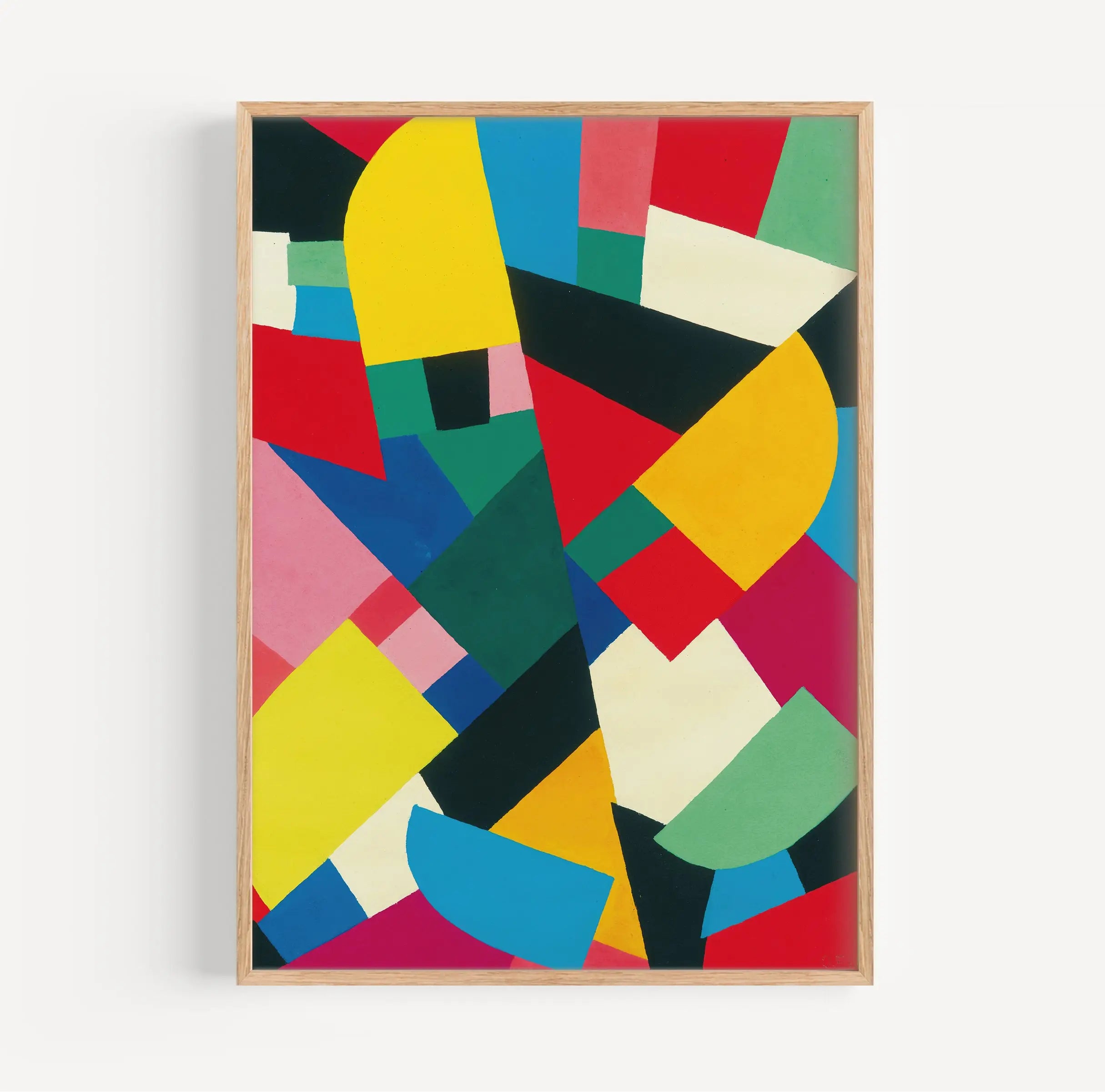 Geometrisch abstract kunstwerk in lijst op Otto Freundlich Zonder Titel Poster