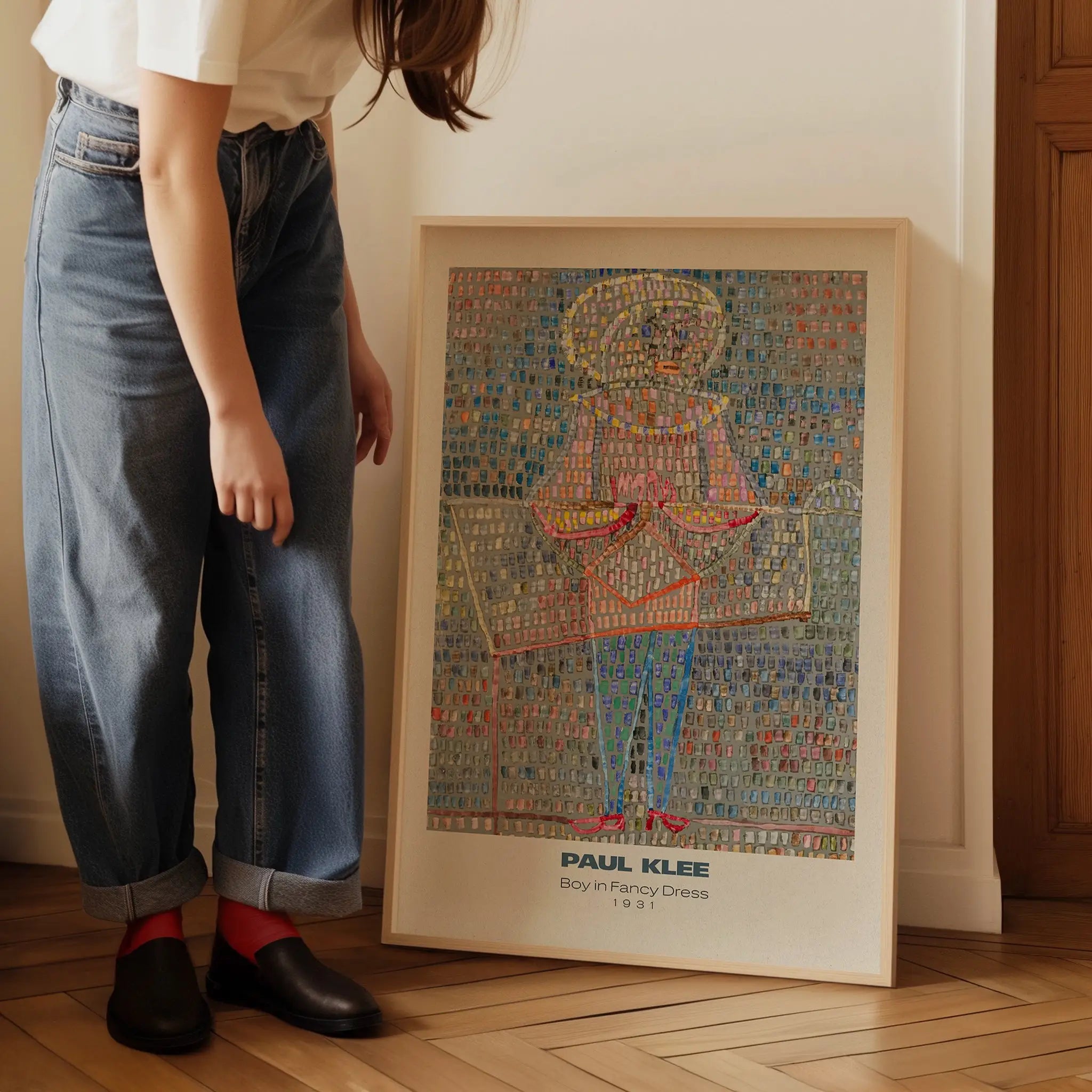 Gep13rme Paul Klee Jongen in Kostuum poster met kunstwerk in lijst