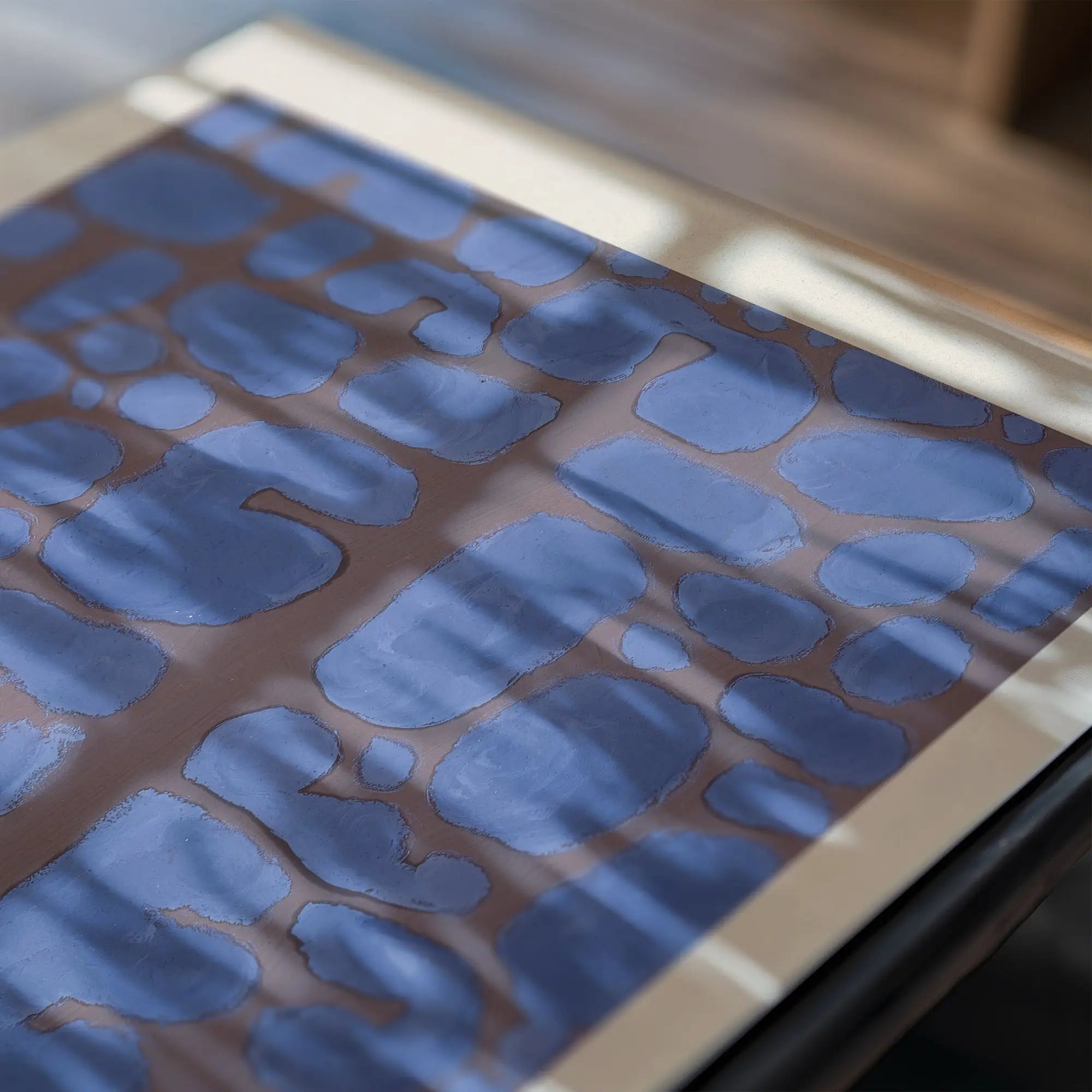 Blauw en bruin abstract kunstwerk van Paul Klee Late Evening Poster