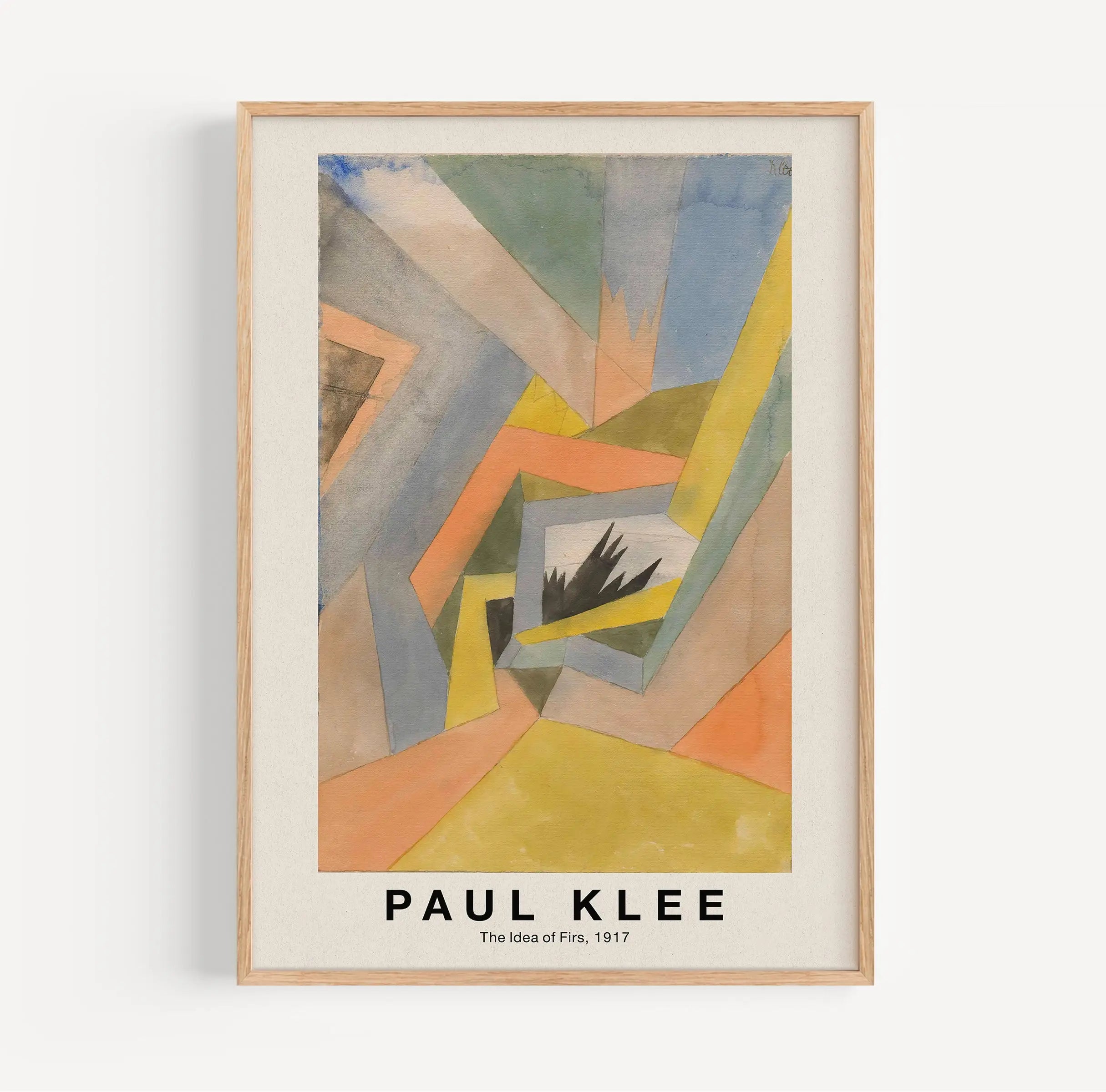Gemonteerd abstract schilderij van Paul Klee Poster The Idea of Firs