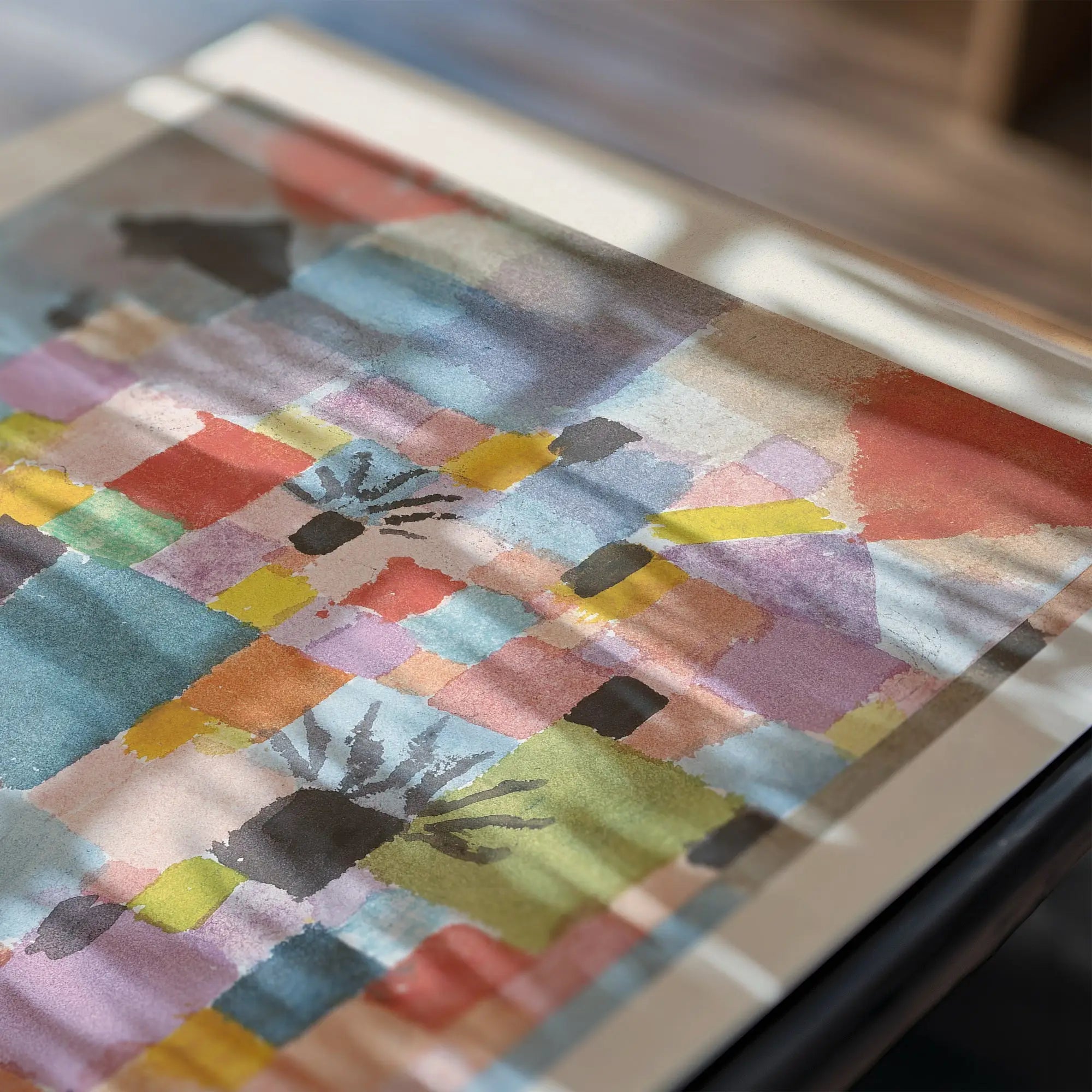 Kleurriek abstract geometrisch schilderij voor Paul Klee Southern Gardens Poster