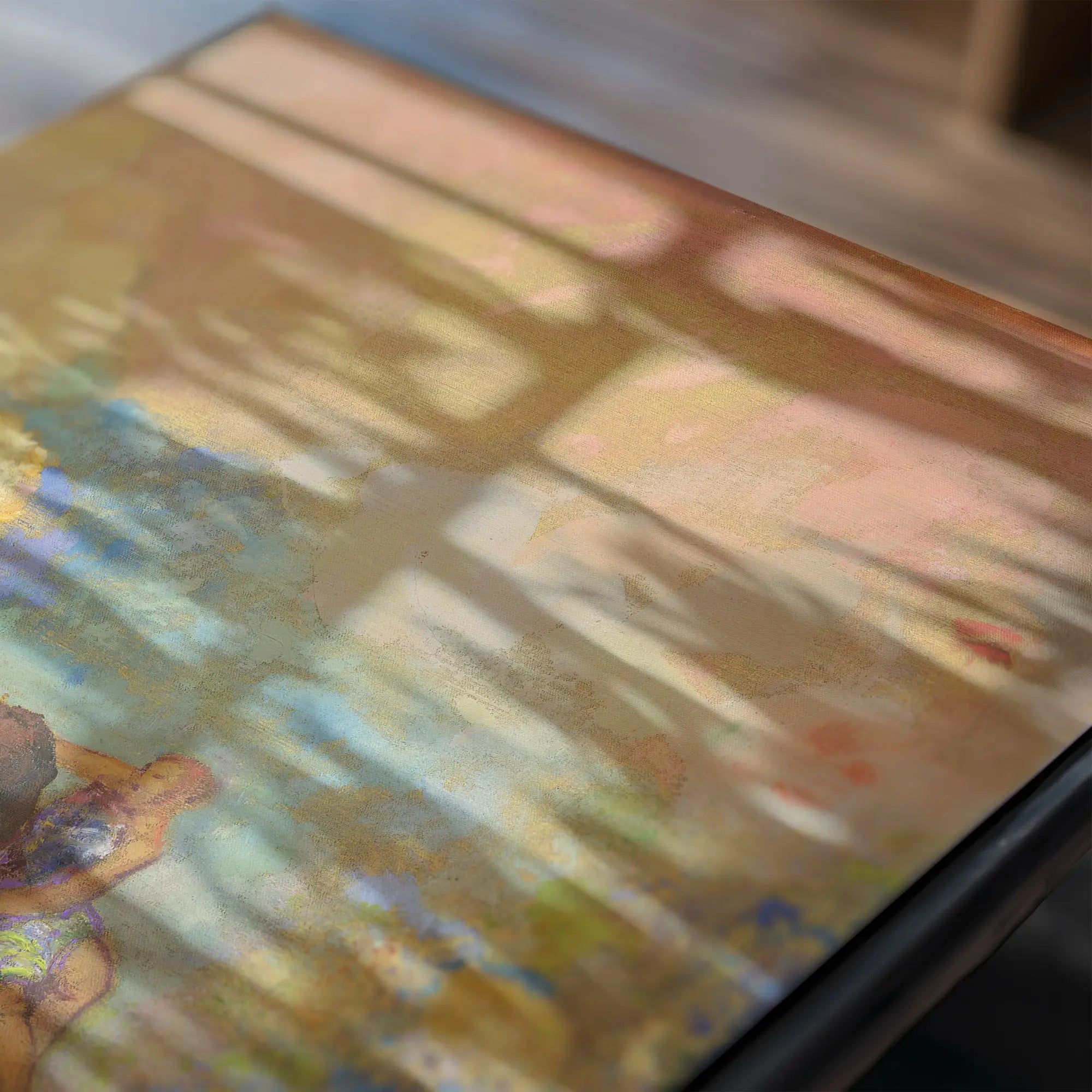 Abstract geschilderd tafelblad op Redon Muse op Pegasus Poster mokatuur
