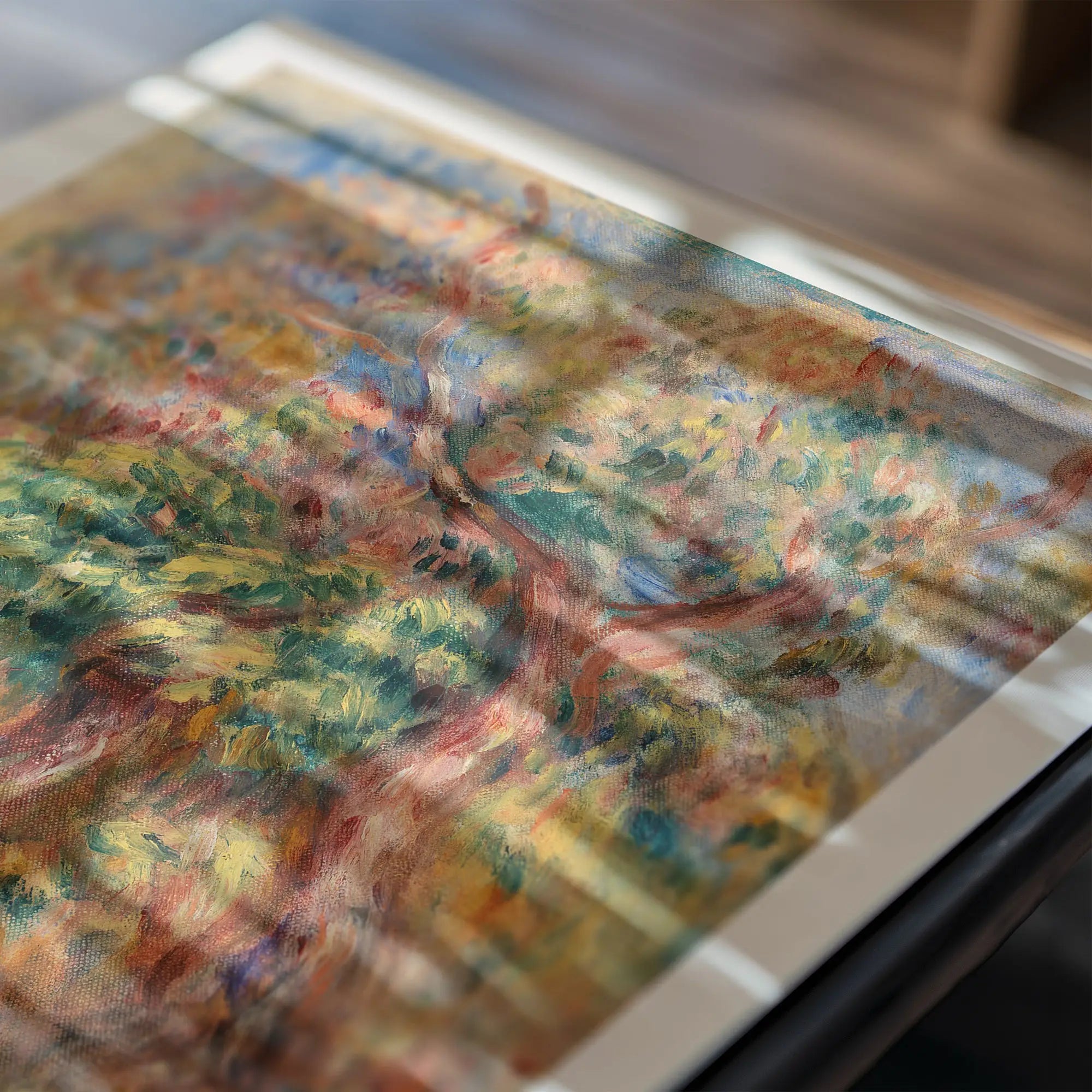 Impressionistische landschapsschilderij op de Renoirs Landschap Poster