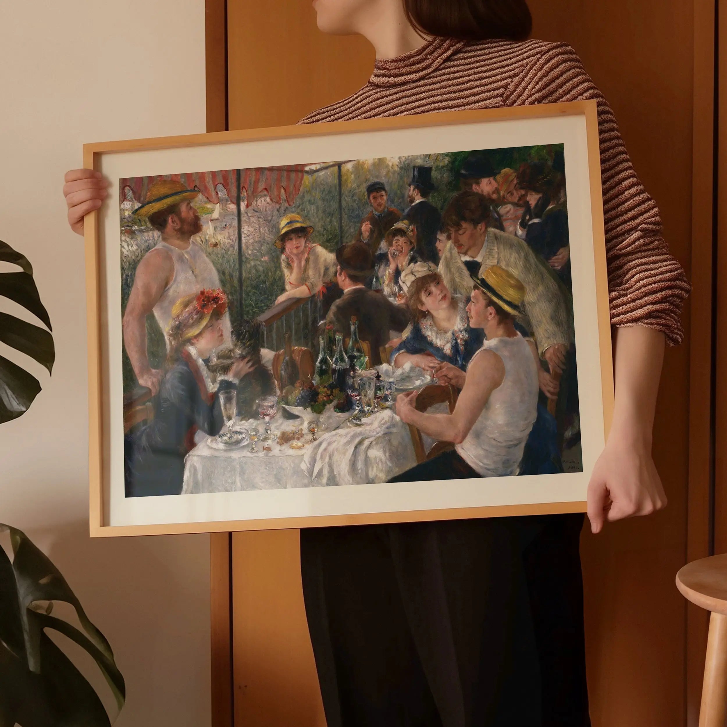 Gebedskeuze van een ingelijst impressionistisch schilderij voor Renoirs Lunch van de Roeiploeg Poster