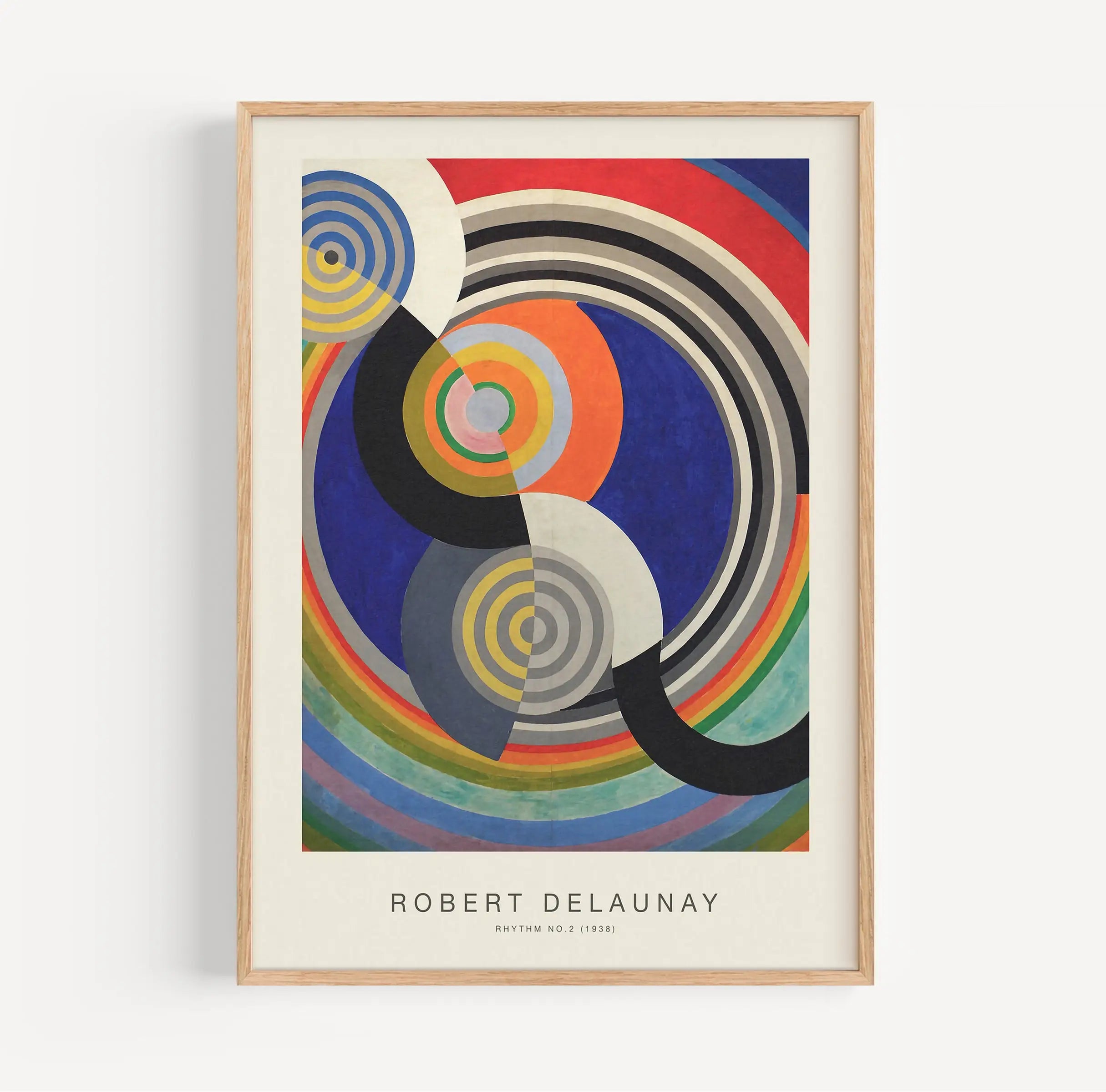 Framed abstract kunstprint van Robert Delaunay Rhythm No. 2 Poster