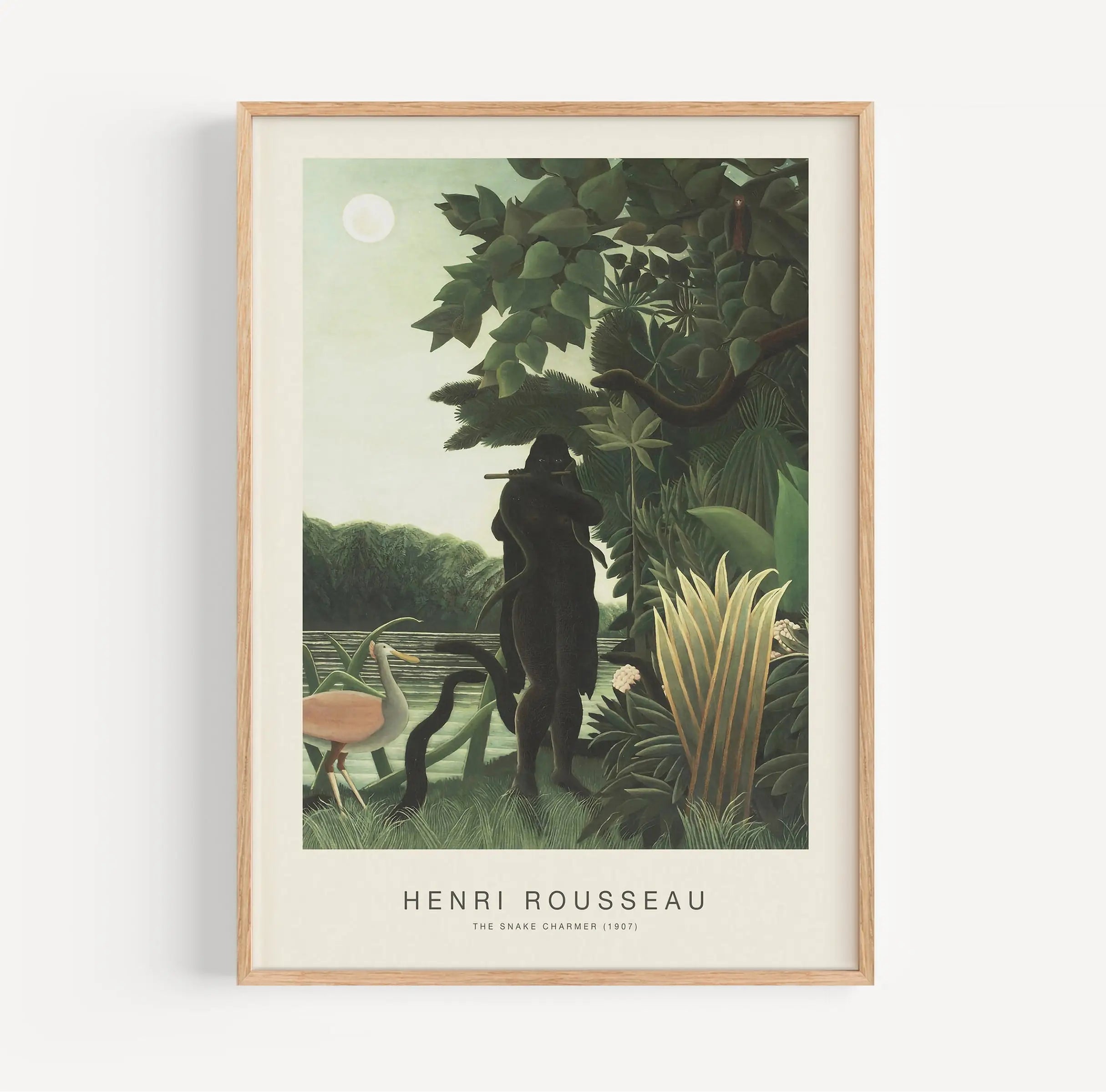 Gerapporteerde Henri Rousseau print poster in lijst voor decoratie en kunstbeleving