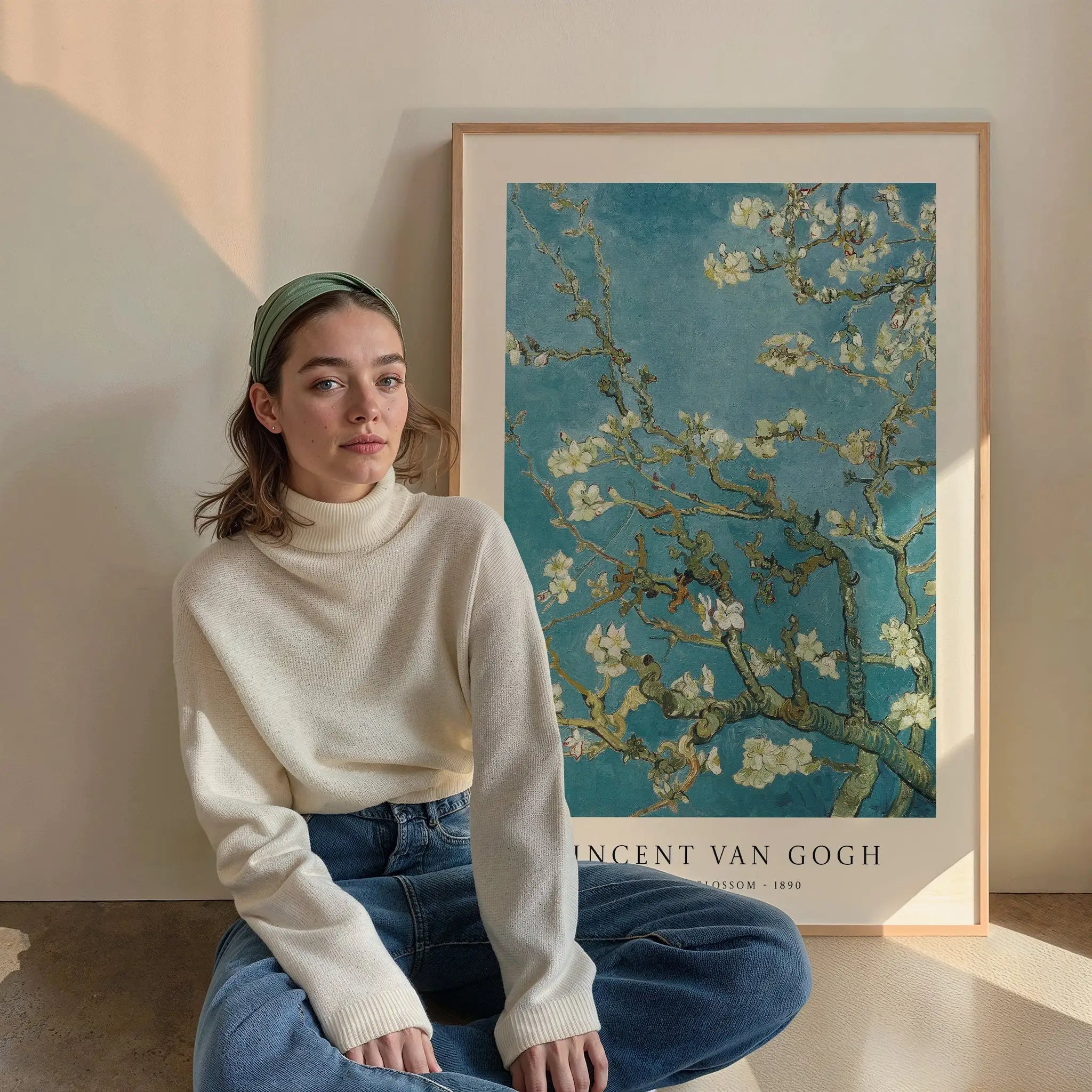 Gepersonaliseerd Van Gogh Amandelbloesem poster in een frame