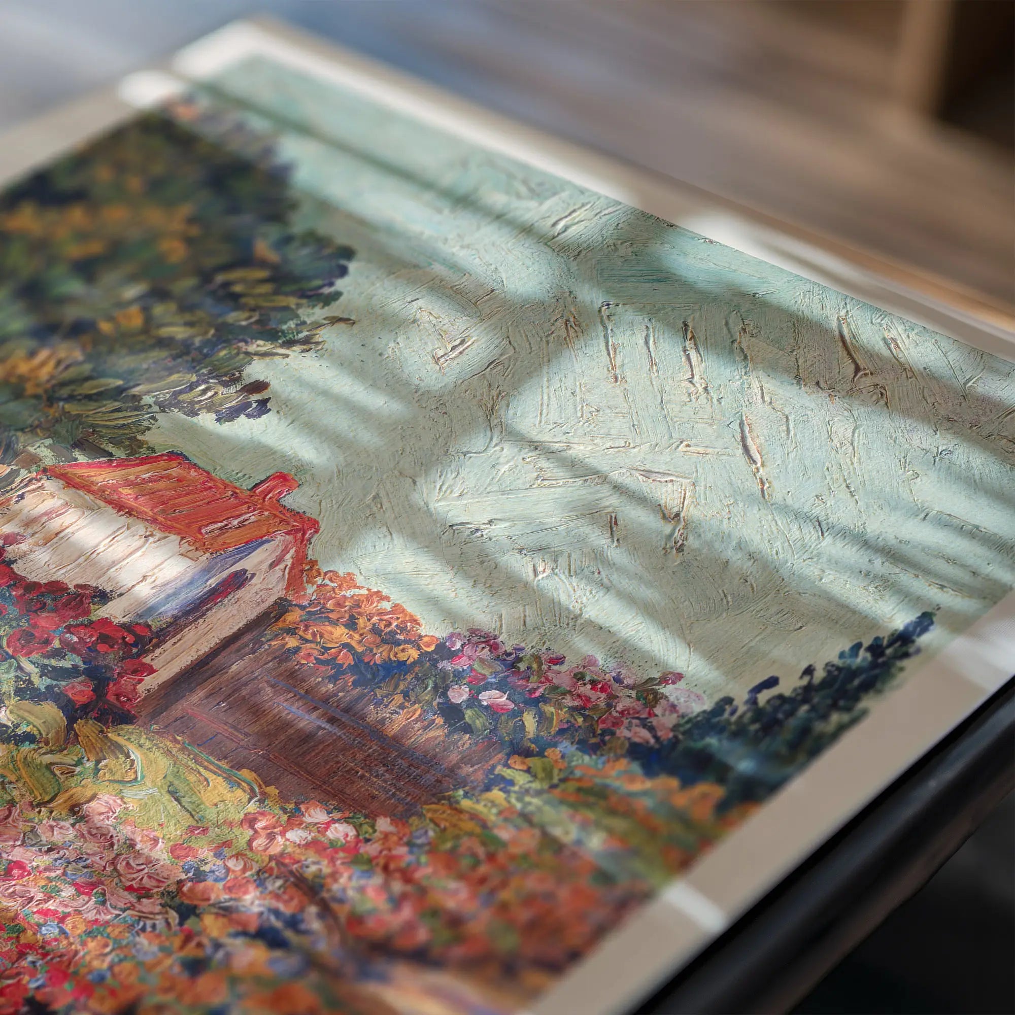 Impressionistisch tuin schilderij te zien op Van Gogh Landschap Poster