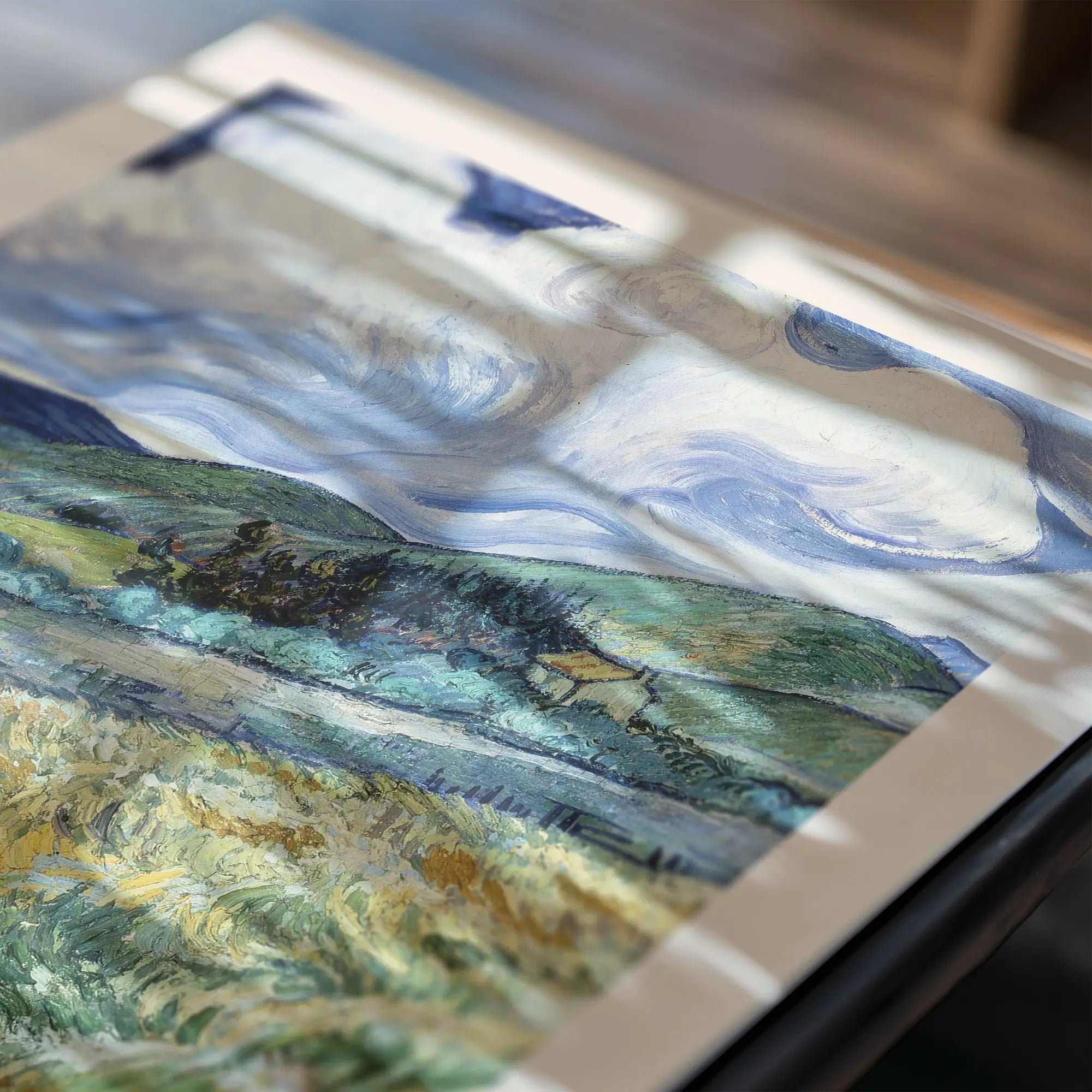 Impressionistische landschap poster Van Gogh Landschap van Saint-Rémy op canvas