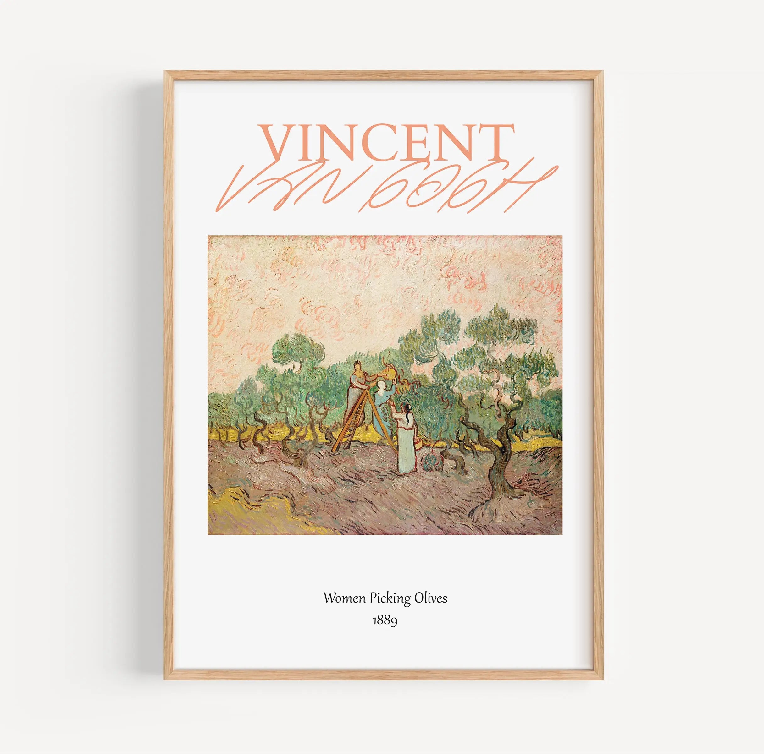 Gefrachtharde Van Gogh poster van Vrouw die olijven plukt decoratief kunstwerk