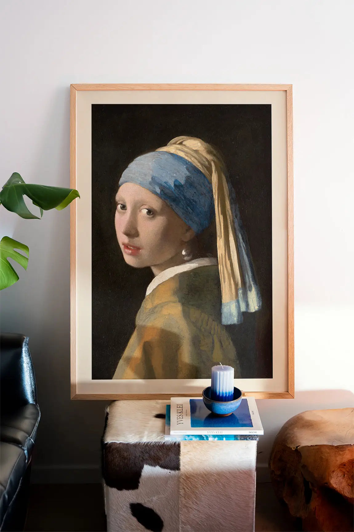Framed Vermeer Girl with a Pearl Earring reproductie poster voor kunstliefhebbers