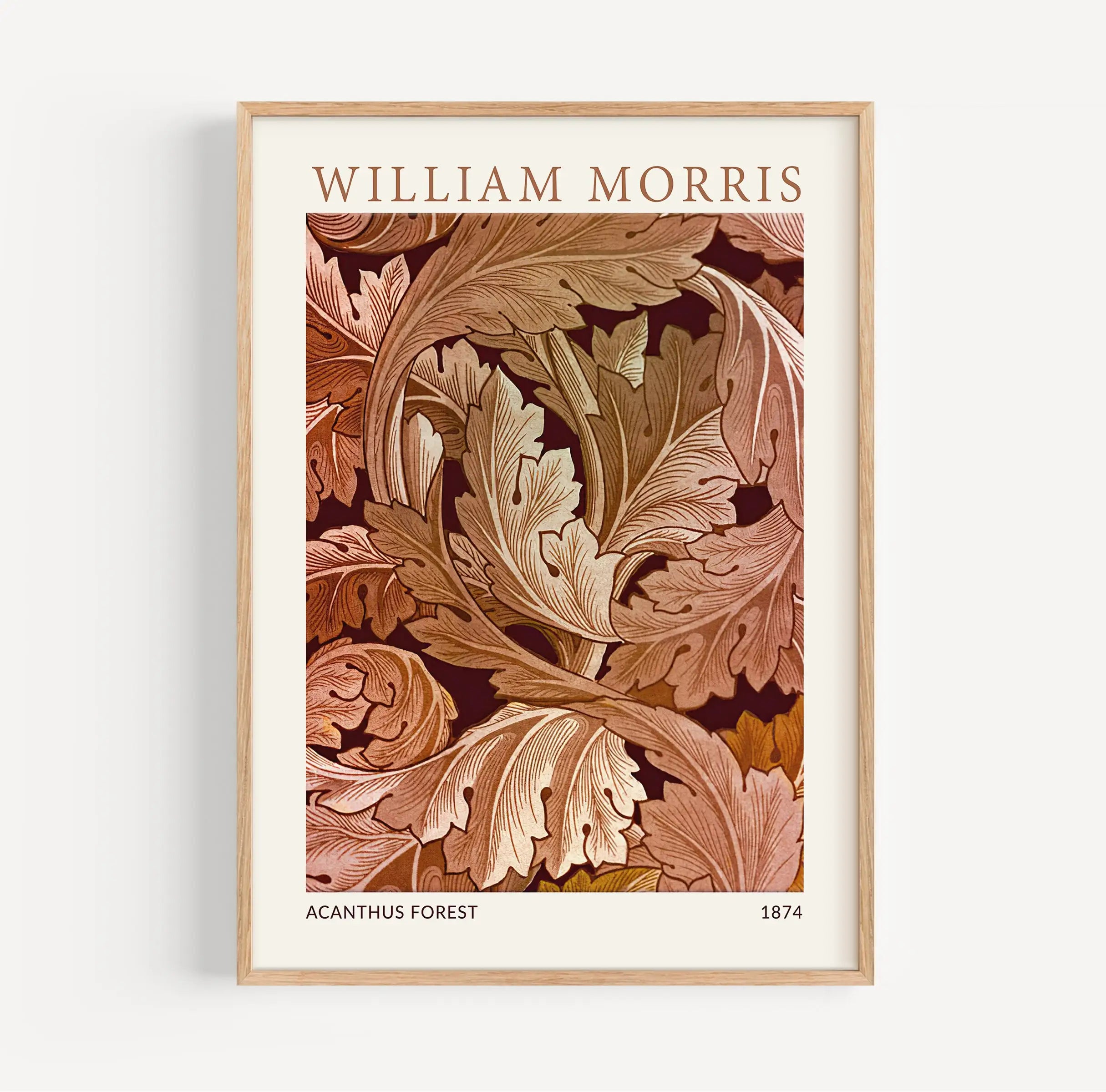 Gewaardeerde William Morris Acanthus Forest Poster met ingelijst print van Acanthus Forest