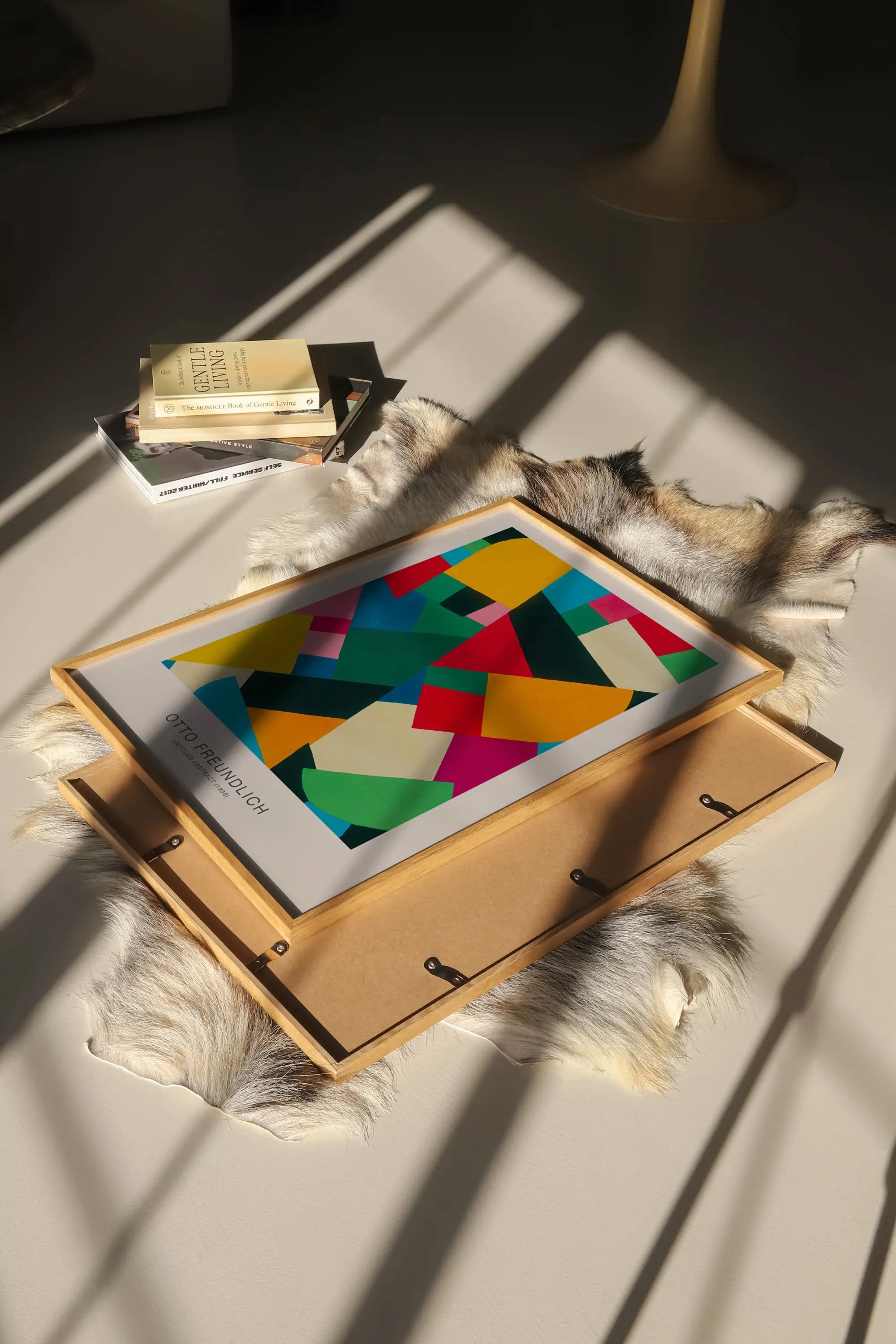 Geometrisch kunstprint in lijst voor Abstracte Poster Otto Freundlich