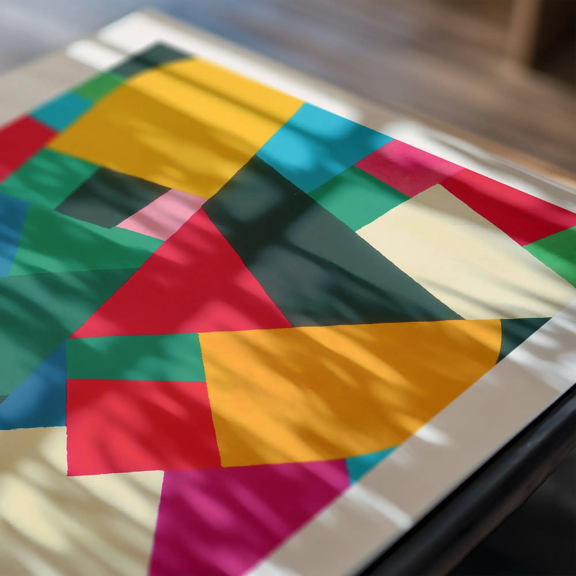 Kleurrijk geometrisch patroon op Abstracte Poster Otto Freundlich