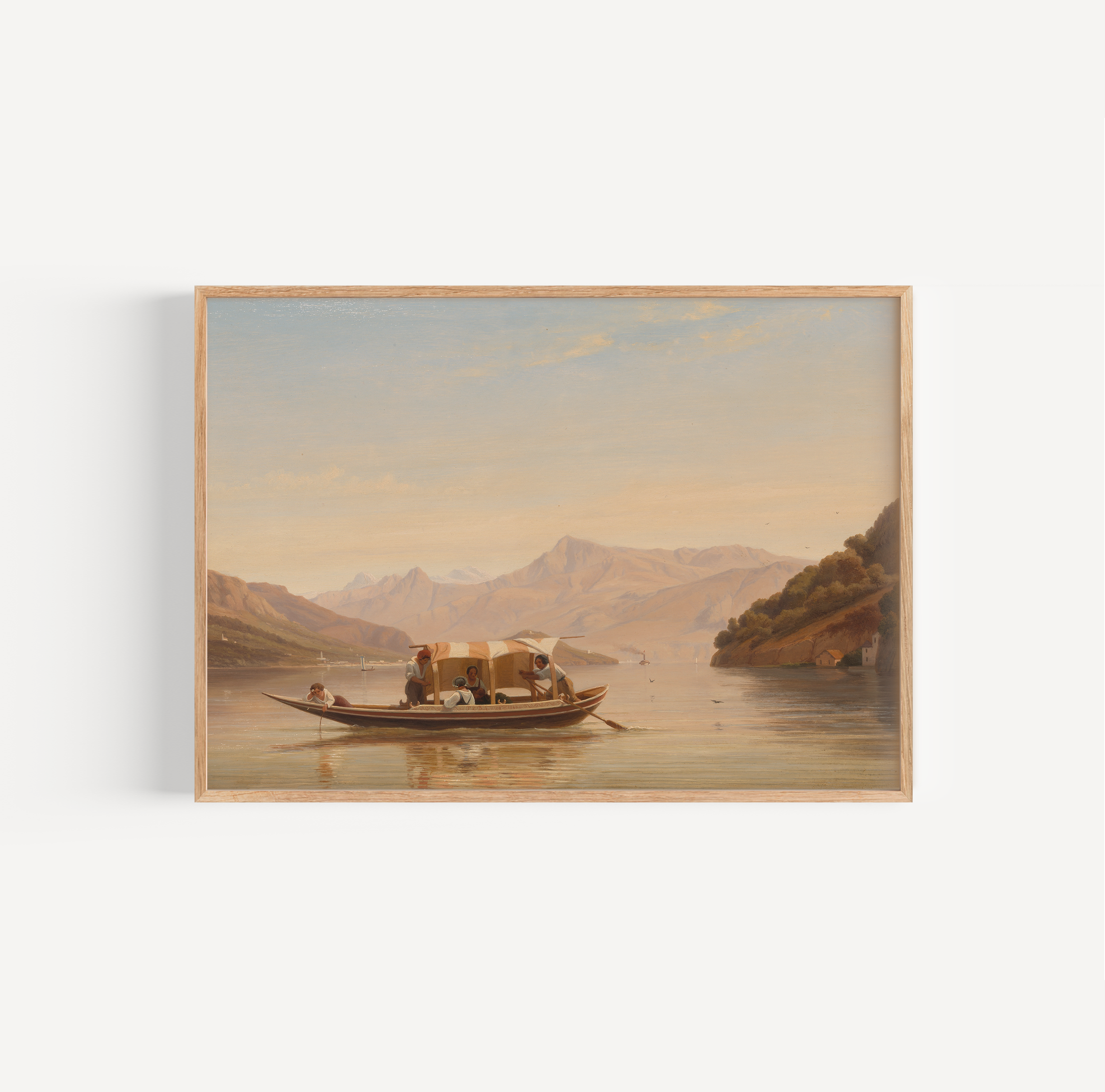 Pierre Louis Dubourcq - Het meer van Como poster van schilderij