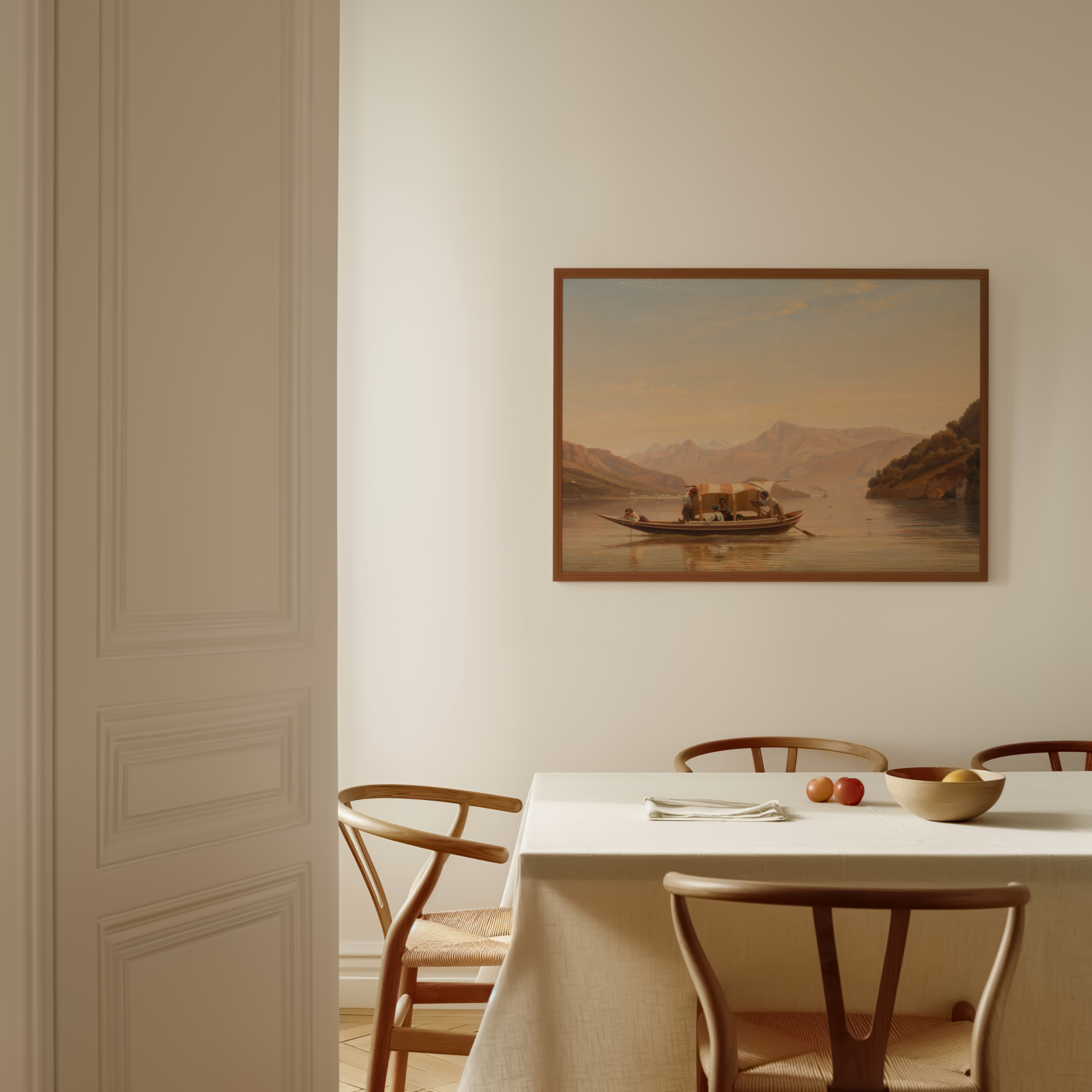 Pierre Louis Dubourcq - Het meer van Como poster van schilderij