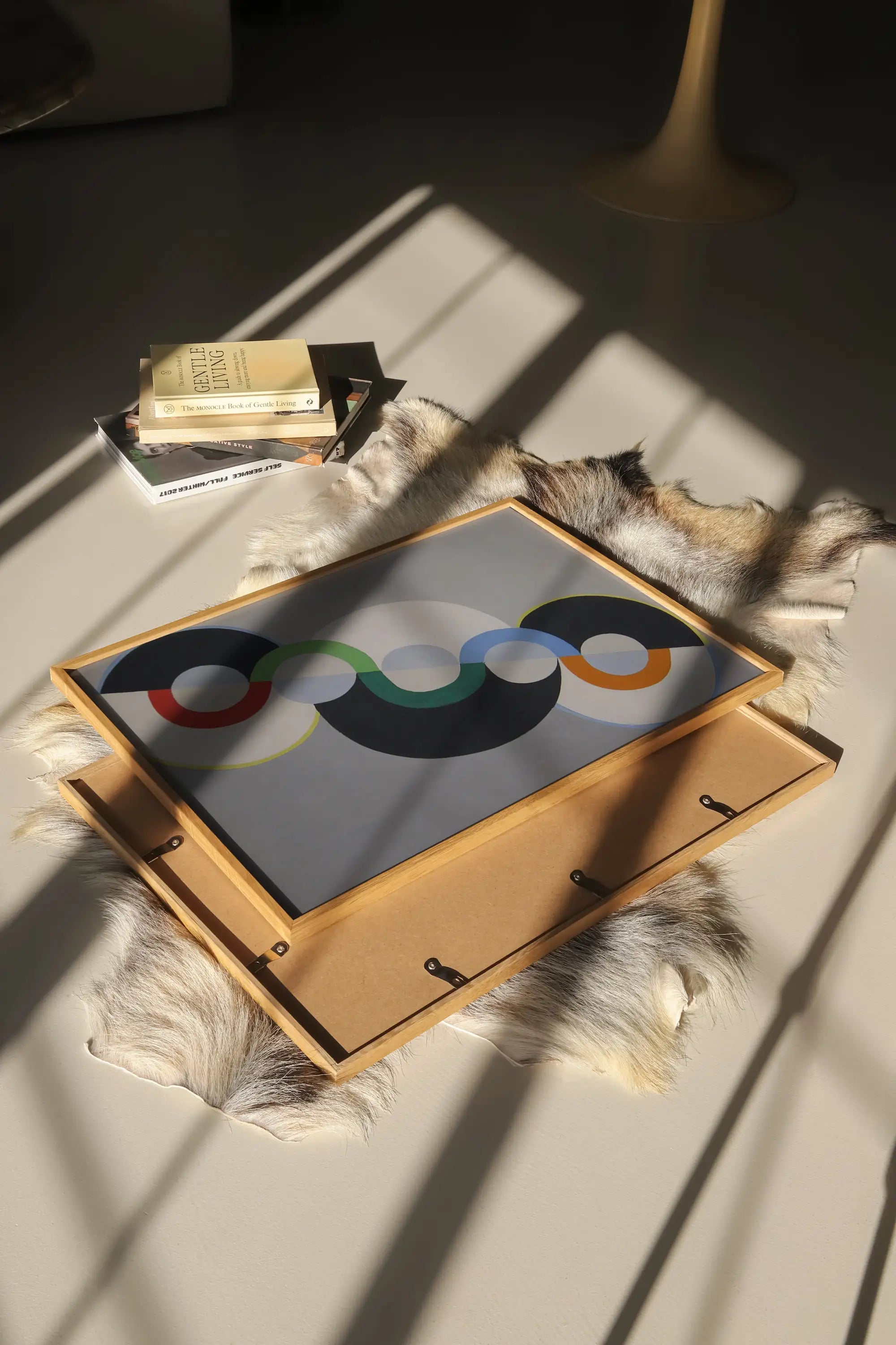 Geometrisch ingelijst kunstwerk getoond in Endless Rhythm Poster door Robert Delaunay