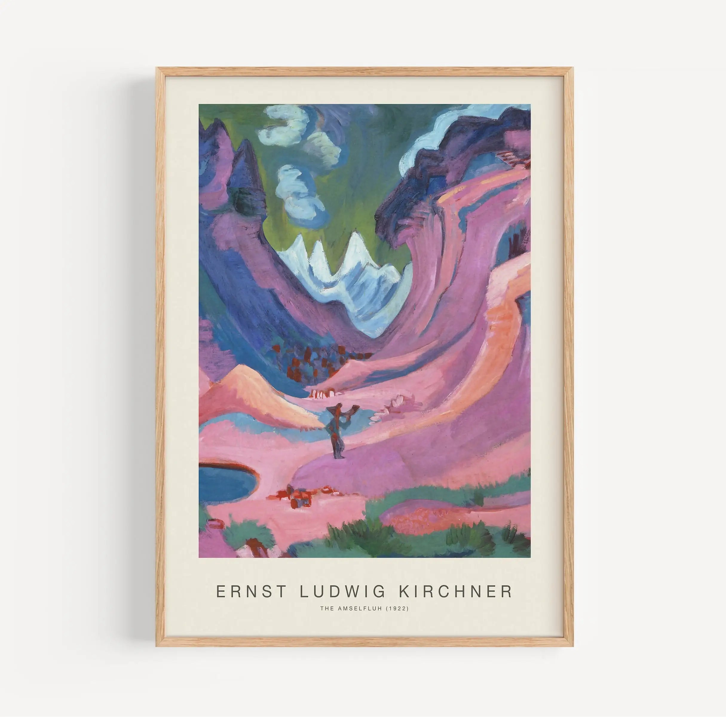 Geframedeerd Ernst Ludwig Kirchner schilderij op de De Amselfluh Poster
