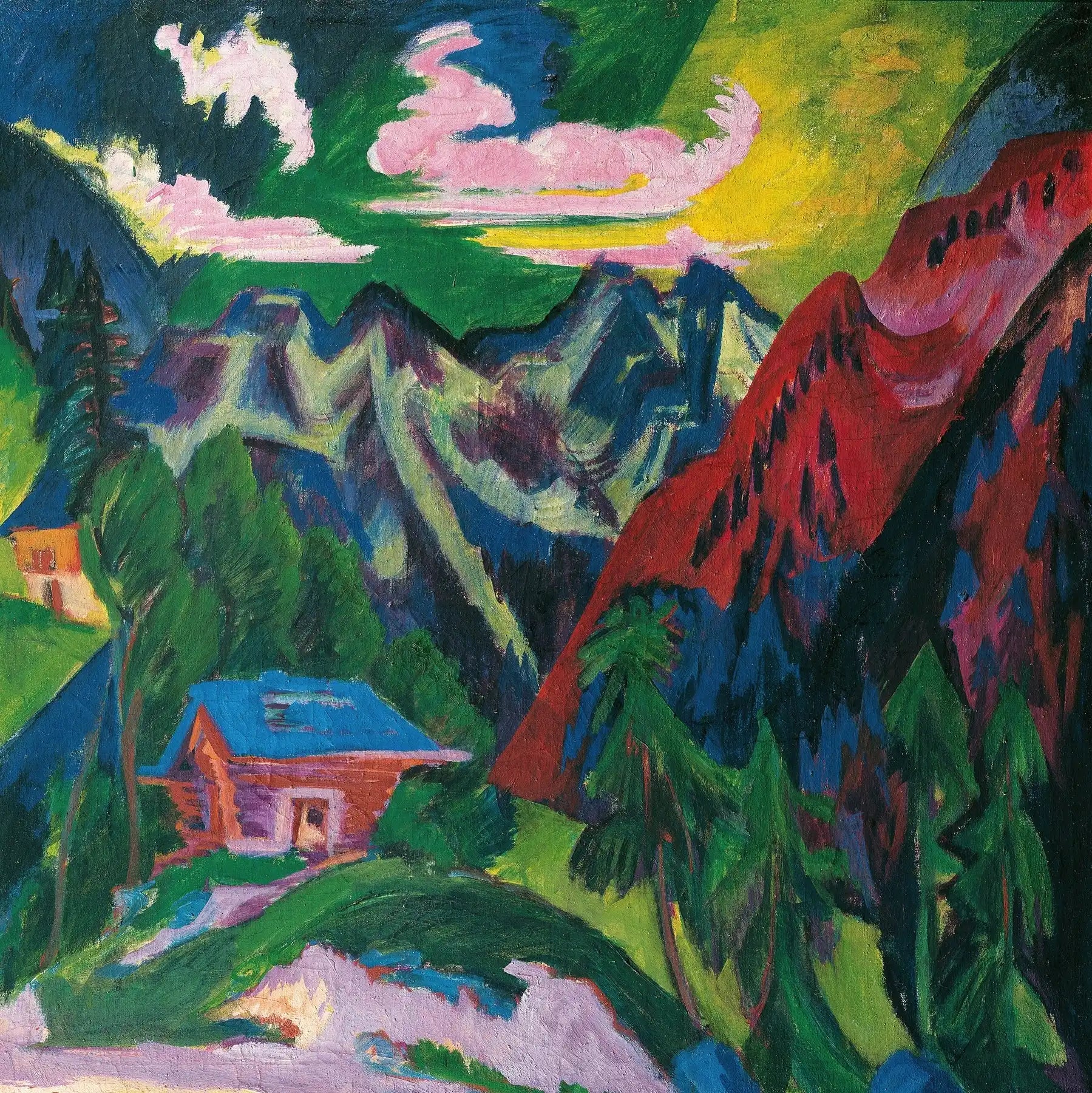 Expressionistisch berglandschap.