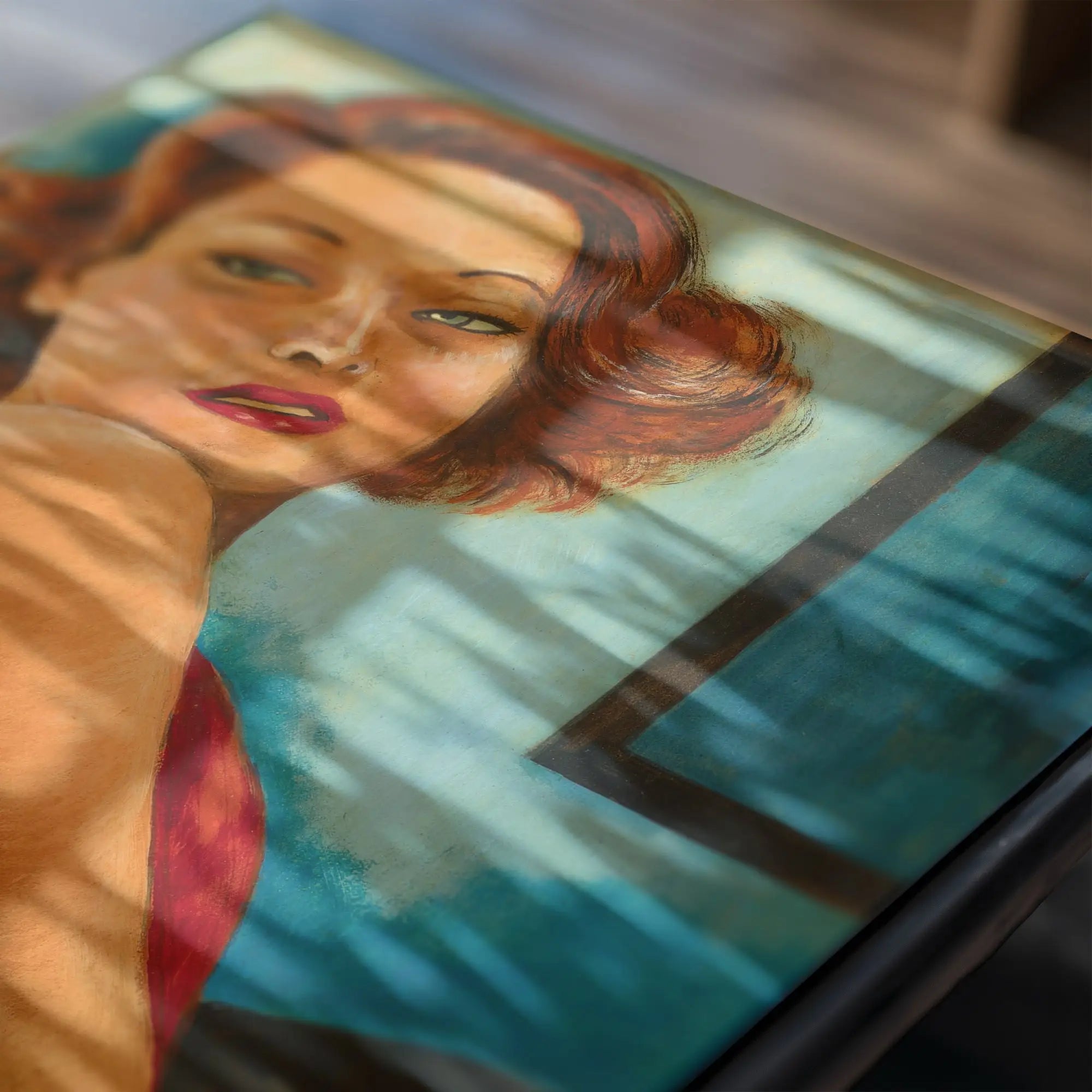 Vintage-stijl vrouwenportret voor Francis Picabia Poster, kunstprint muurdecoratie
