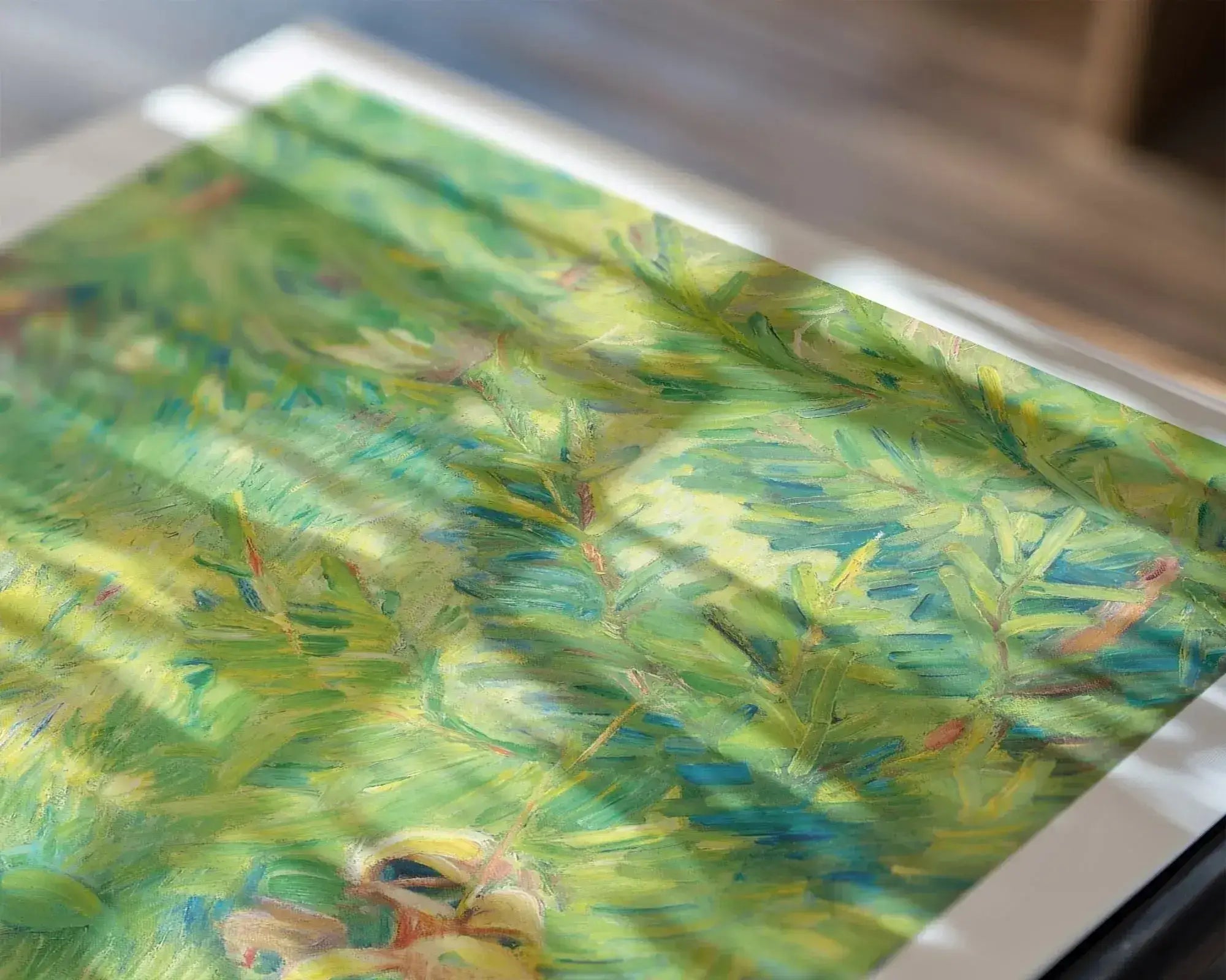 Impressionistische groene en gele schildering op Franz Marc Grüne Studie Poster