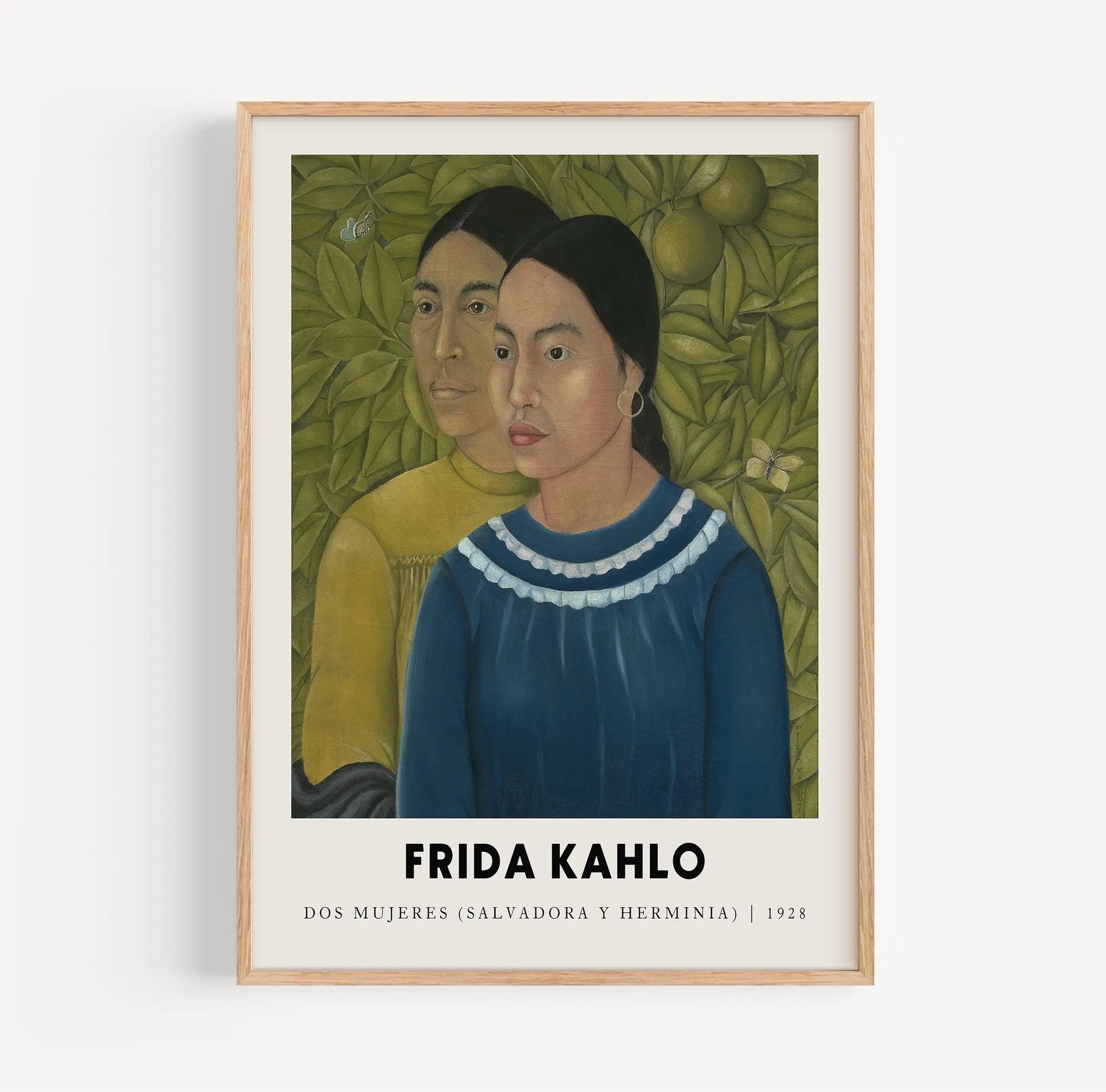 Gelebde Frida Kahlo schildering in lijst voor de Frida Kahlo Poster Dos Mujeres