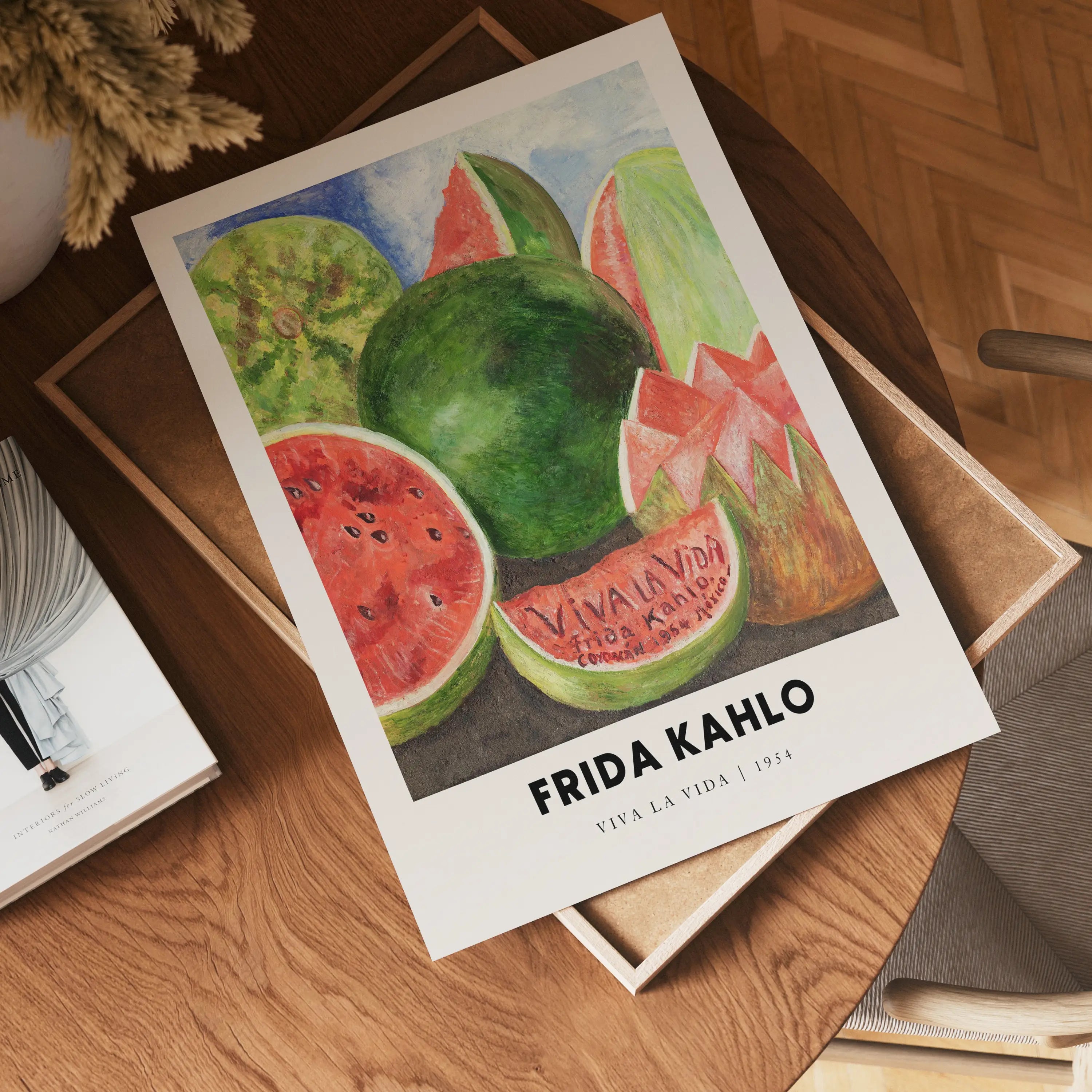 Frida Kahlo Watermeloen schilderij op Frida Kahlo Viva la Vida Poster