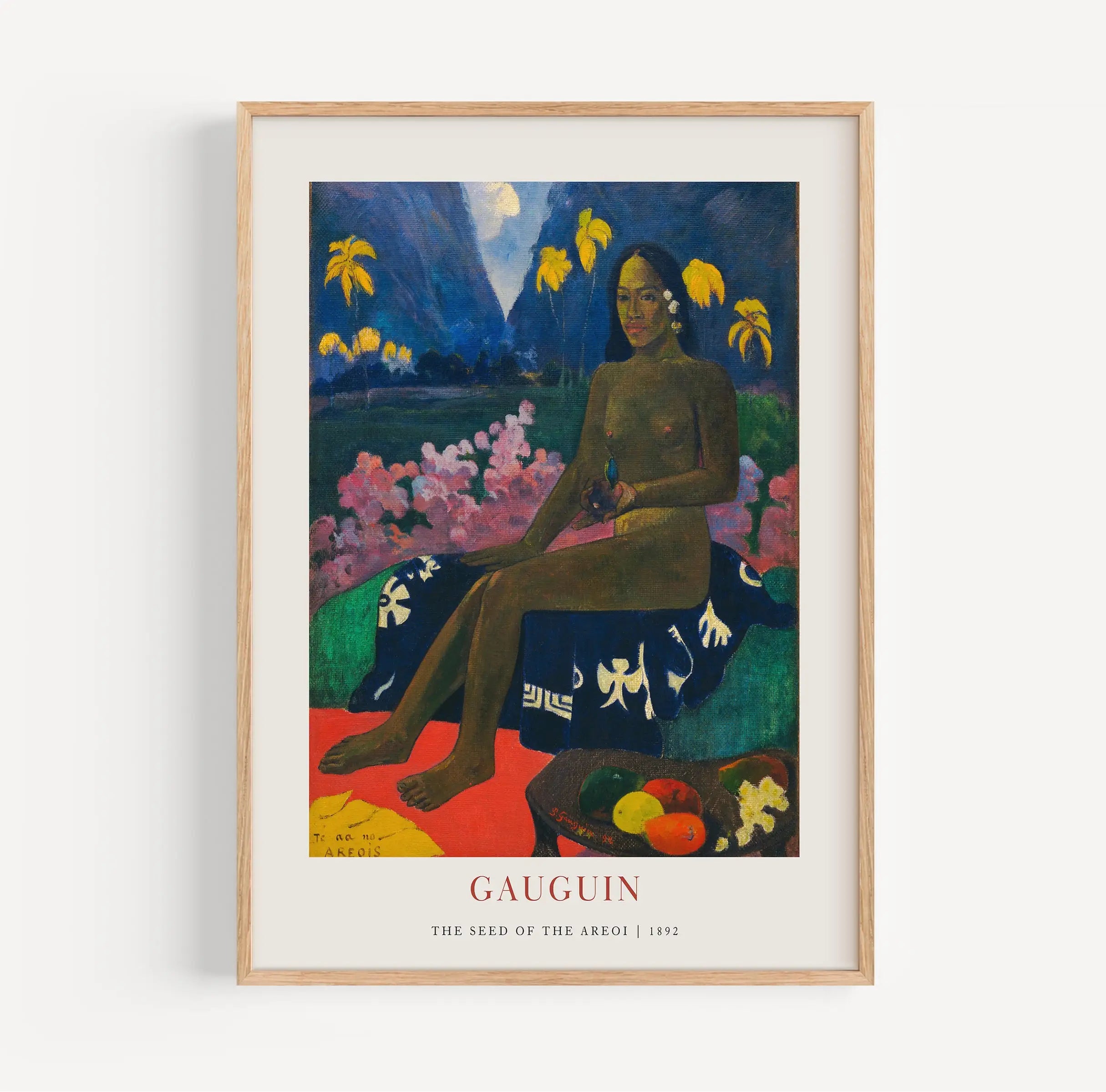 Gauguin De Zaad van de Areoi poster met ingelijst schilderij van Gauguin