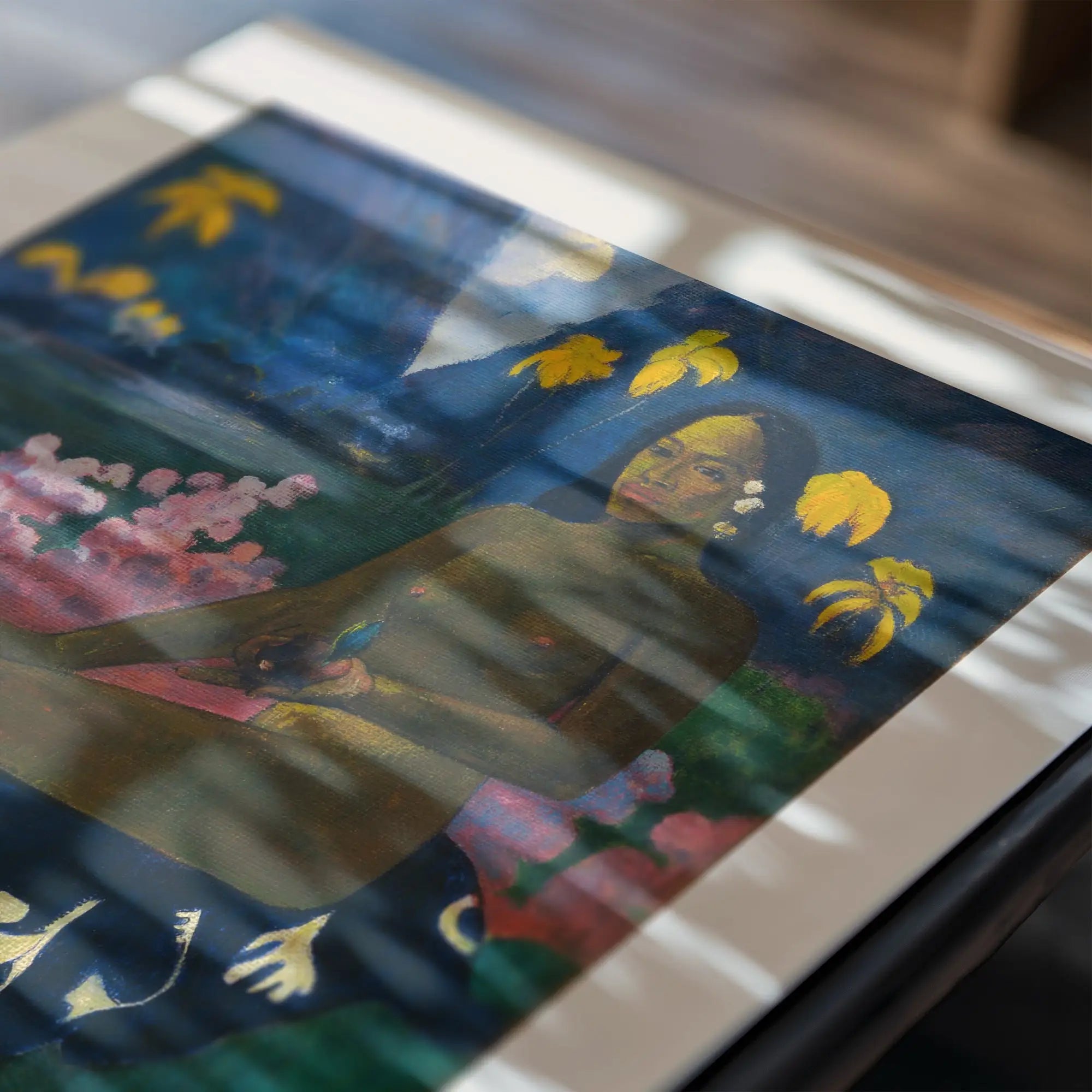 Kleurrijk Gauguin-stijl schilderij op de Gauguin De Zaad van de Areoi Poster