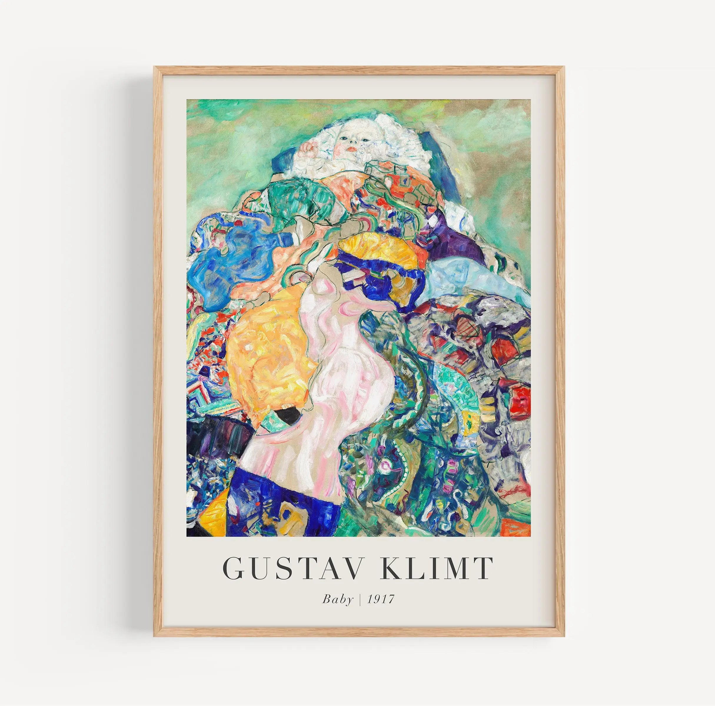 Gestructureerd Gustav Klimt schildering in lijst, geschikt als Gustav Klimt Baby Poster