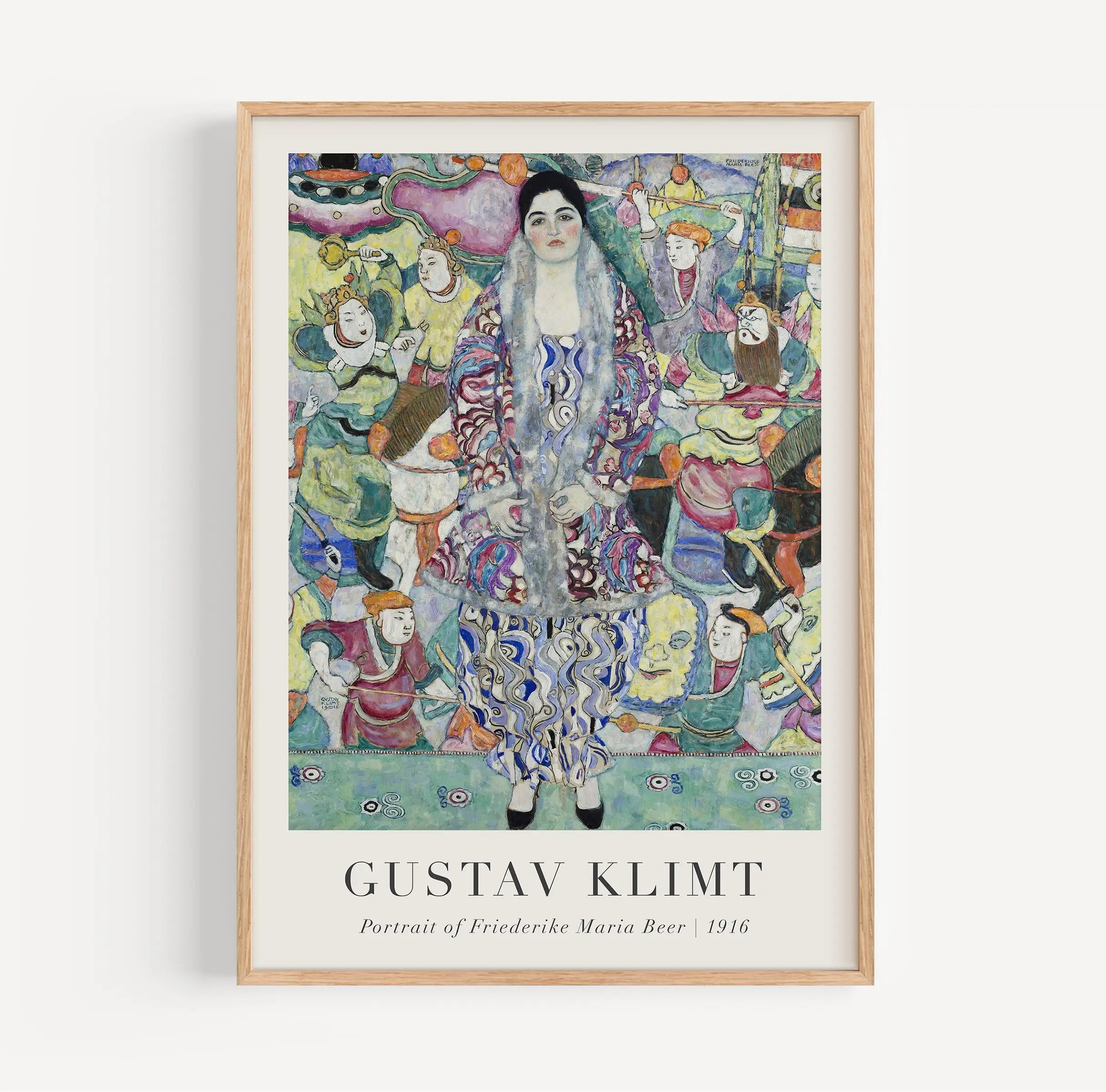 Gepersonaliseerd Gustav Klimt portret poster in lijst voor kunstversiering