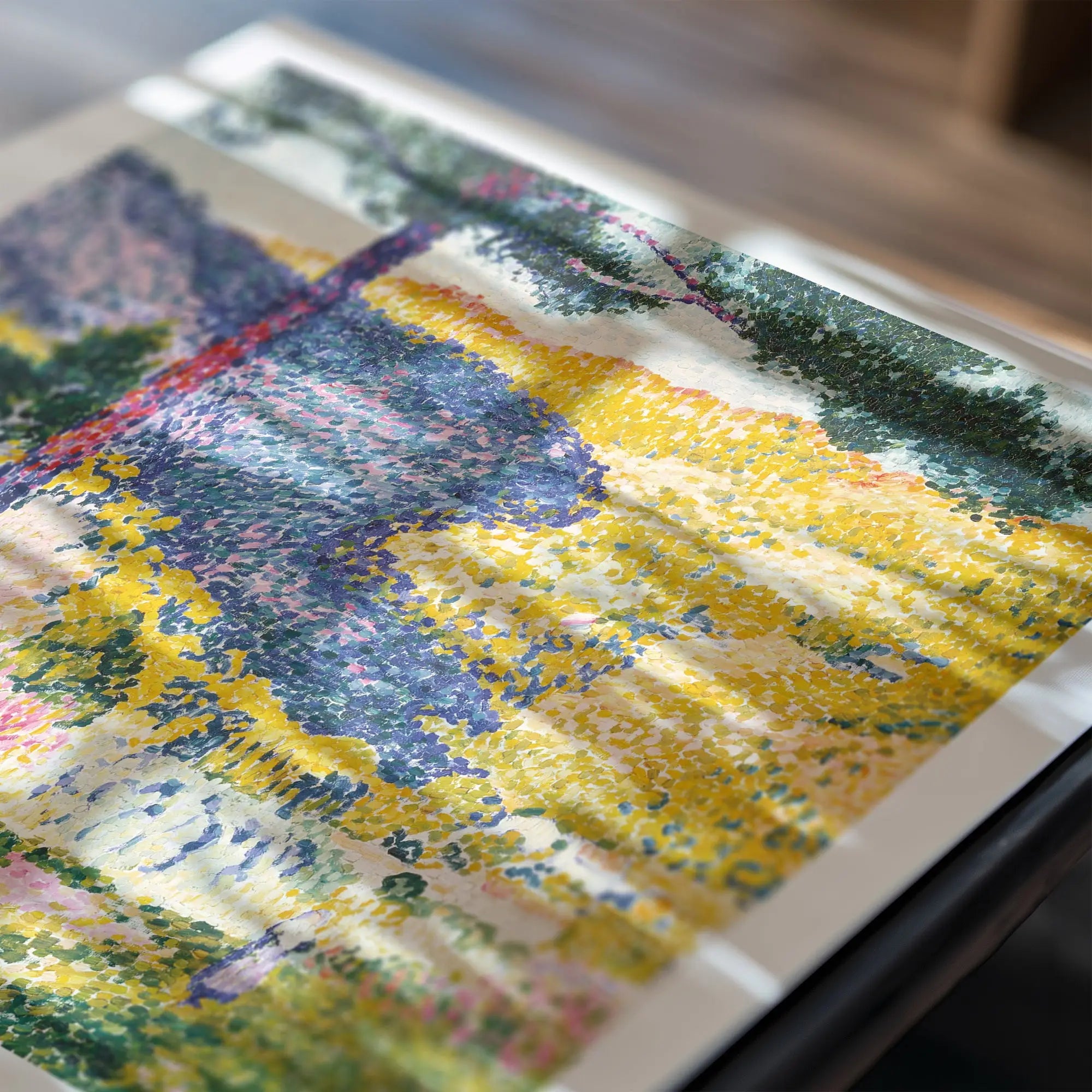 Impressionistische landschapskunstprint voor de Henri Edmond Cross Vallei met Dennen Poster