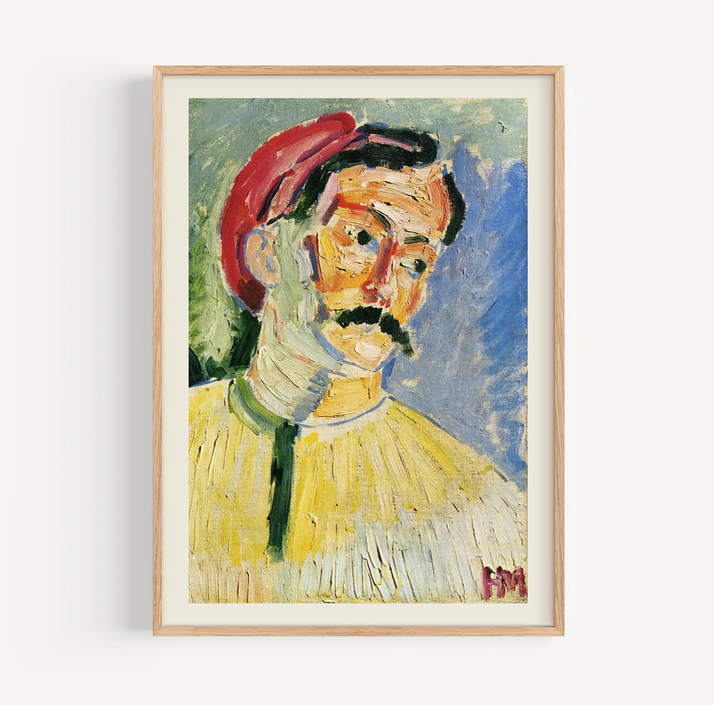 Gerubriceerde portret schilderij uit de Henri Matisse & André Derain Poster