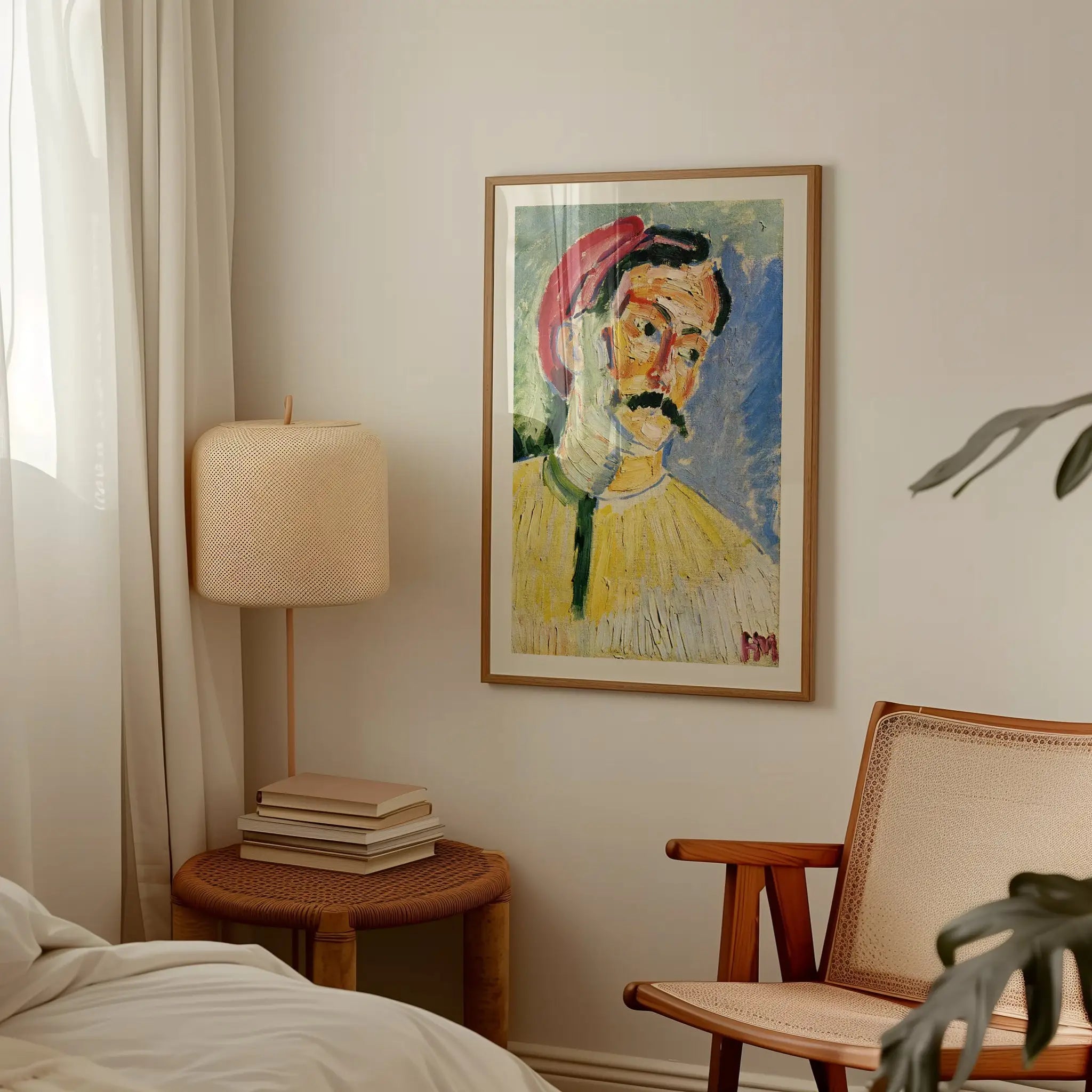 Geleframeerd portretprint van Henri Matisse en André Derain poster