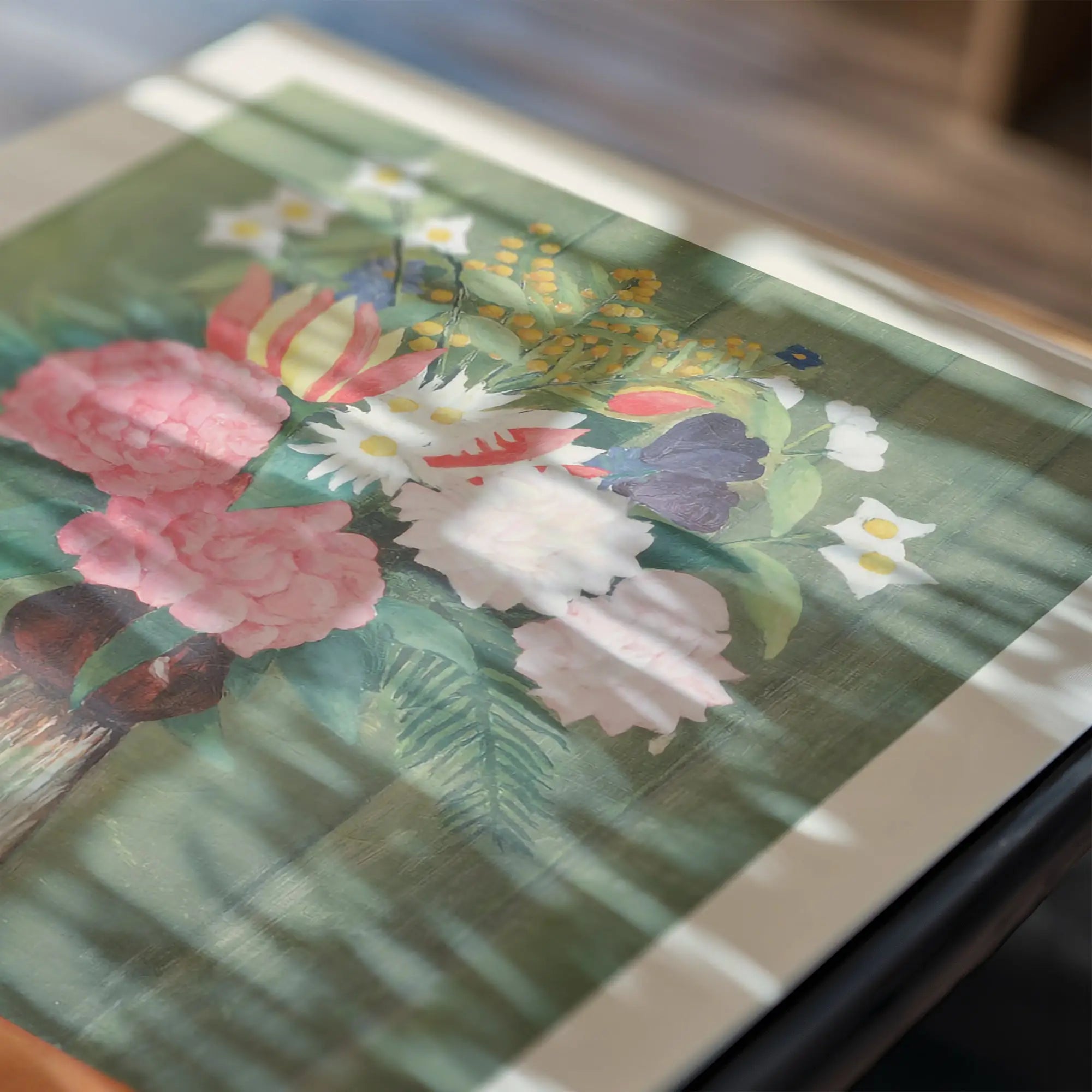 Floral patroon sjaal bij Henri Rousseau Jungle Bouquet Poster decor